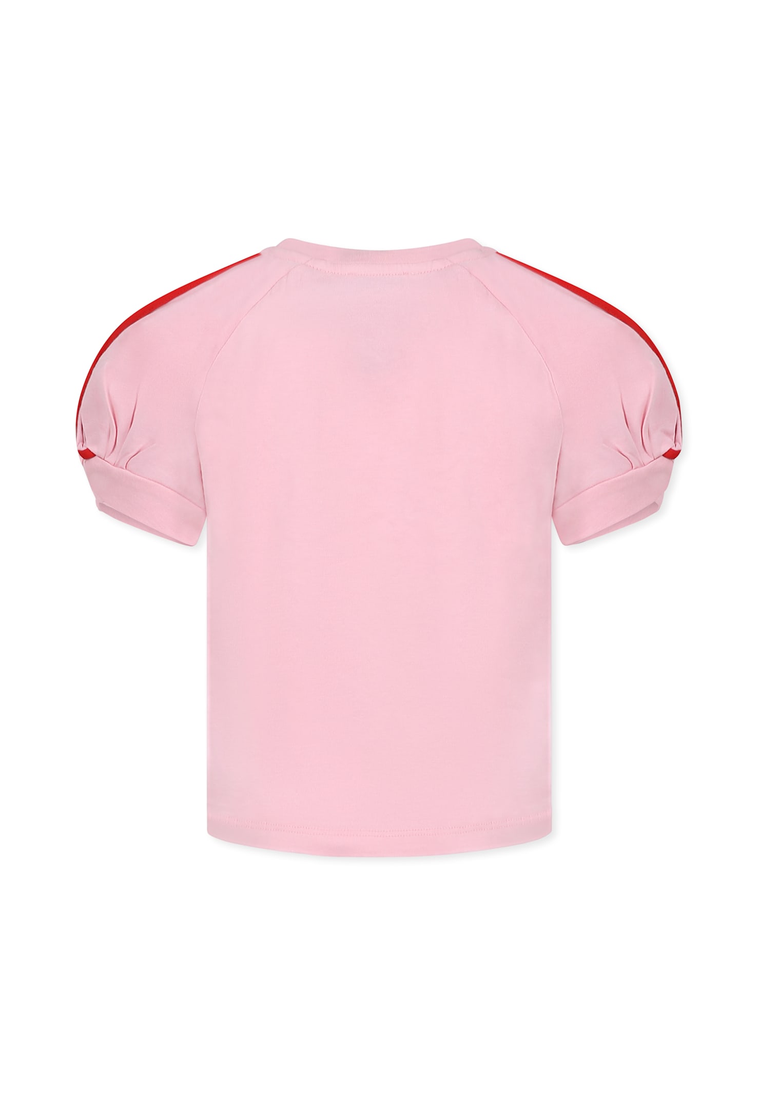 Rykiel Enfant Pink T-shir For Girl With Logo In Pink