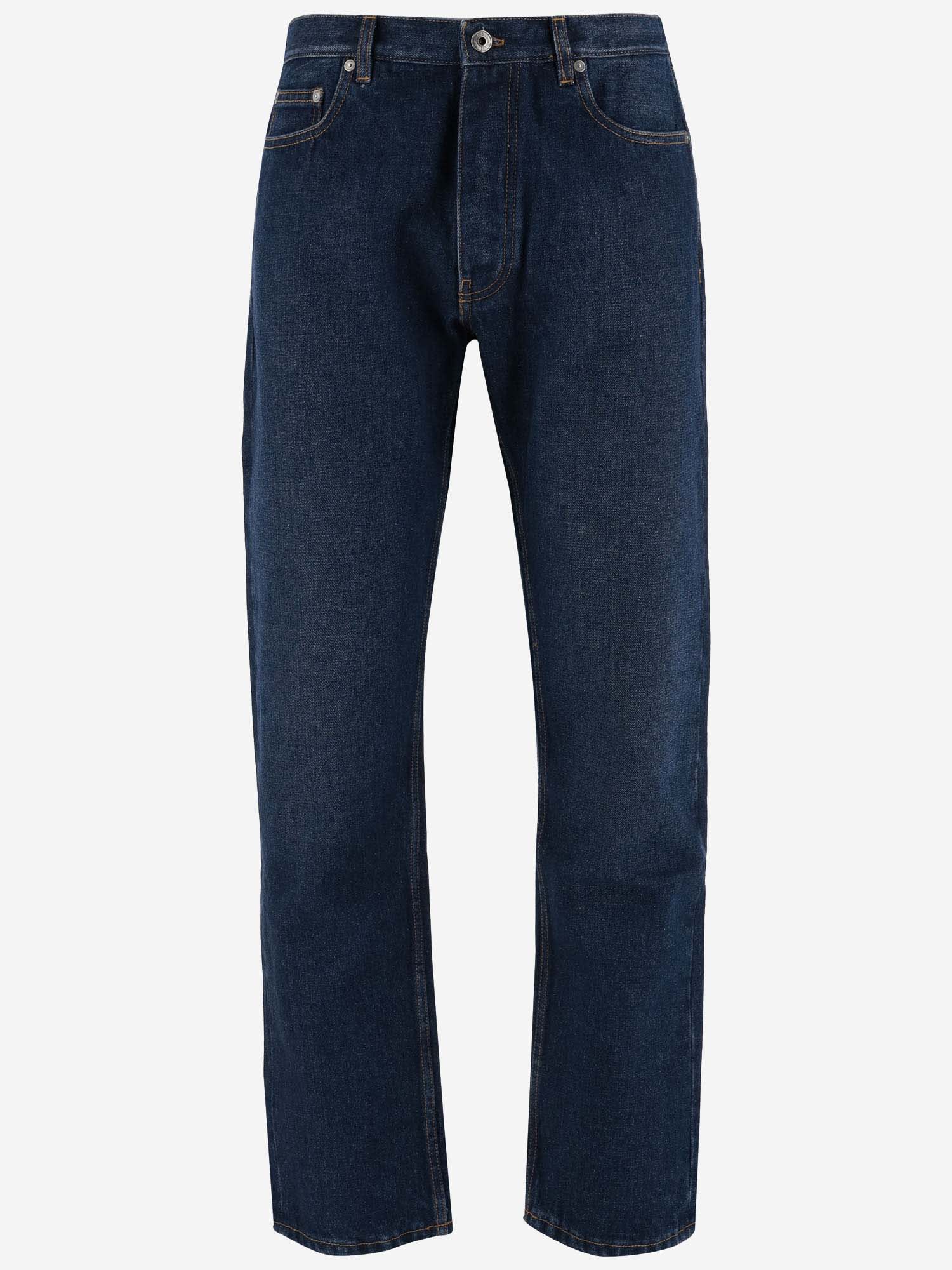 Shop Off-white Cotton Denim Jeans In Blue