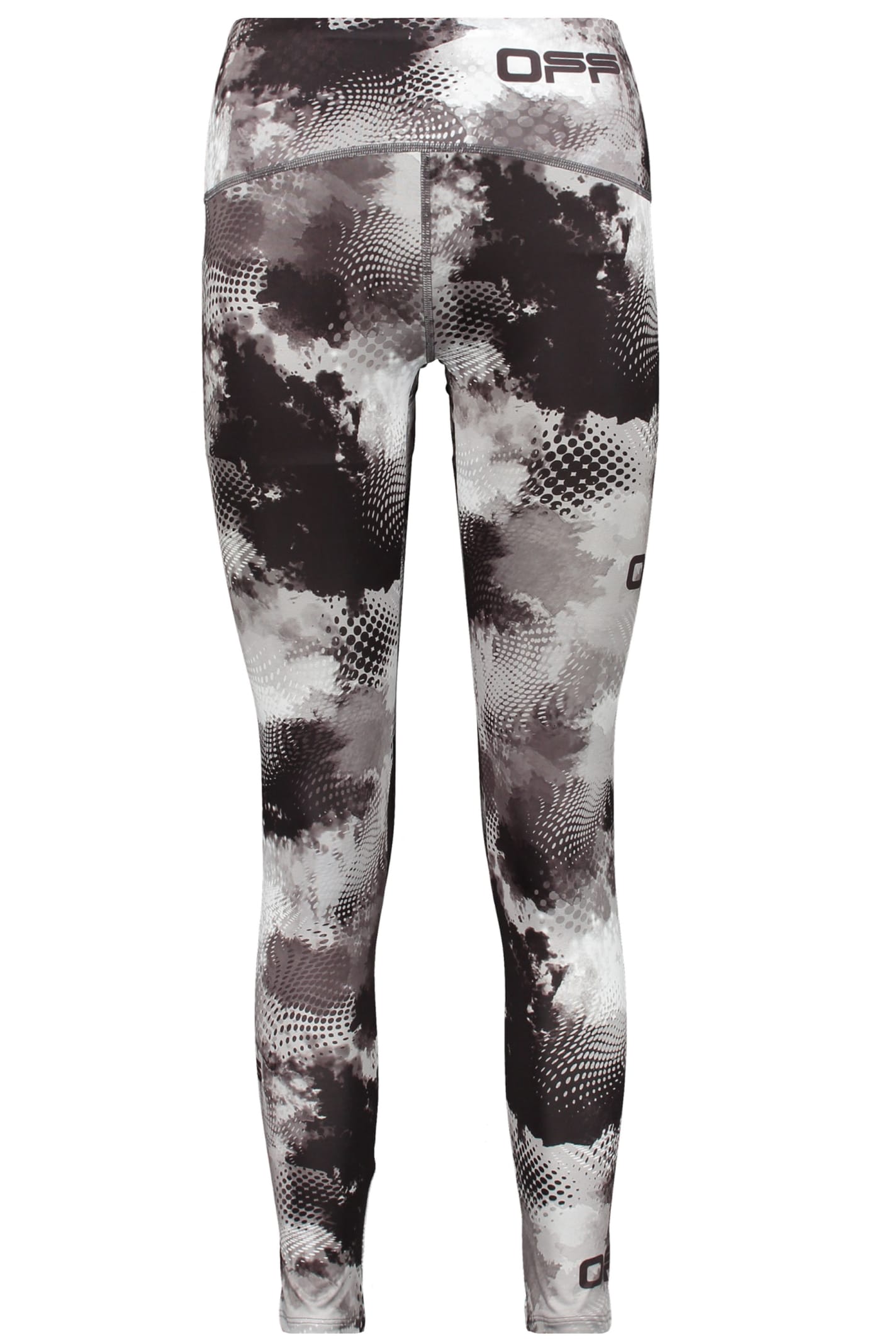 Shop Off-white Printed Leggings In Grey