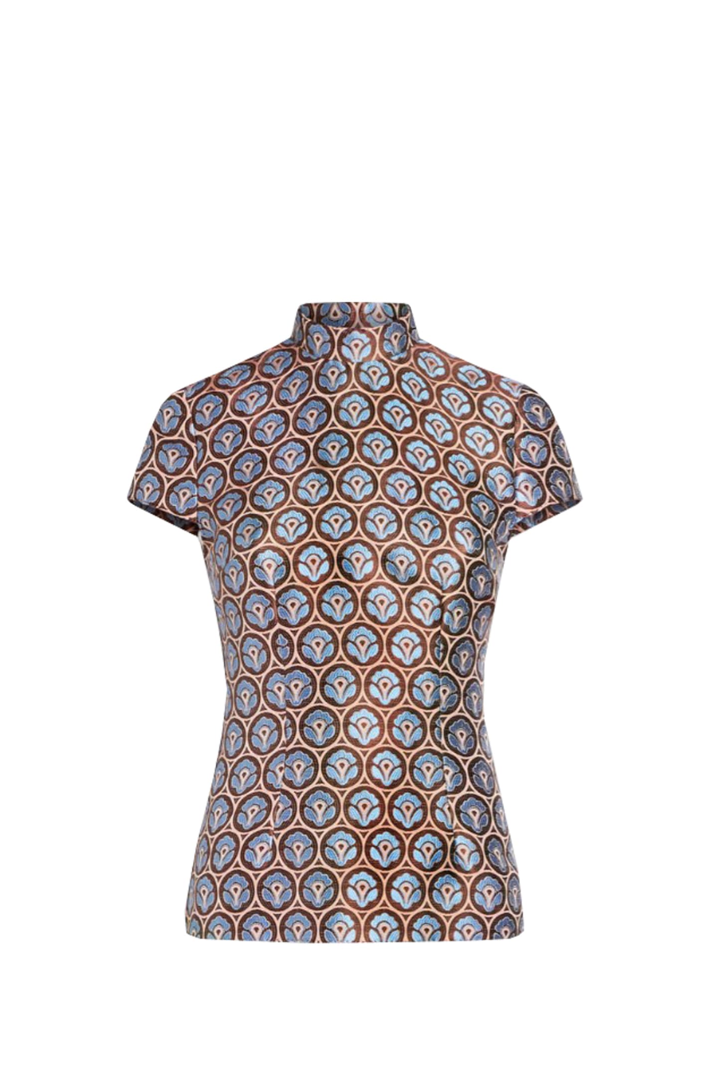 Shop Etro Top In Azzurro