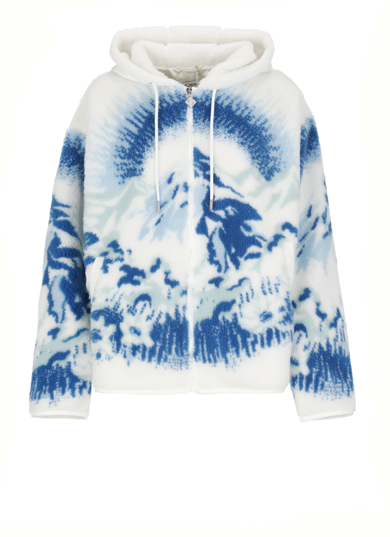 Casablanca Printed Hooded Casual Jacket In Multi
