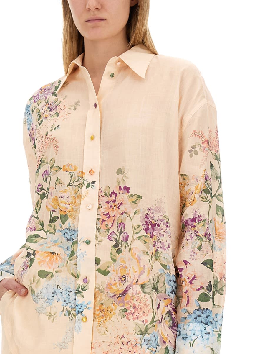 Shop Zimmermann Halliday Shirt In Multicolour