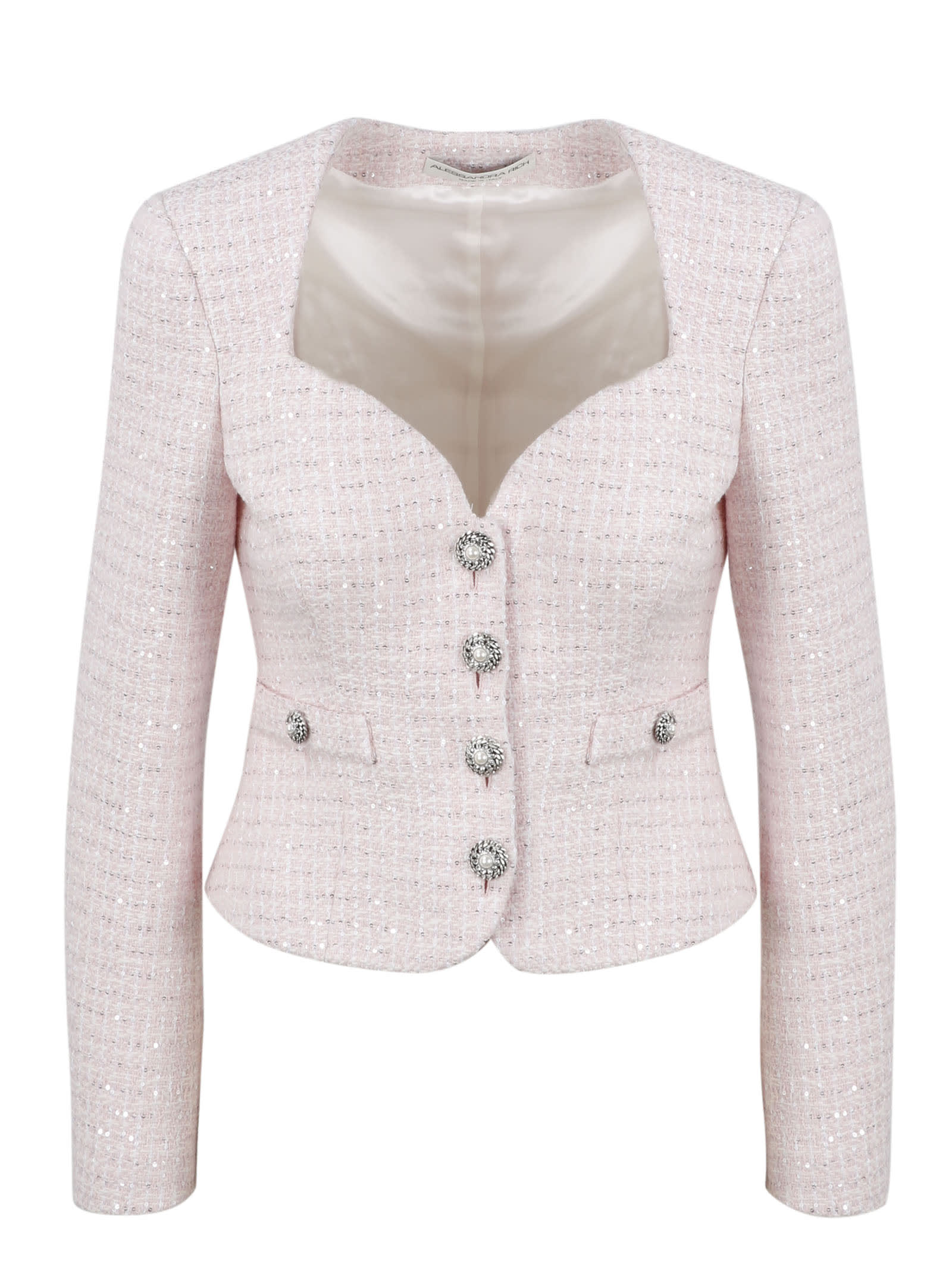 Alessandra Rich Tweed And Sequin Jacket