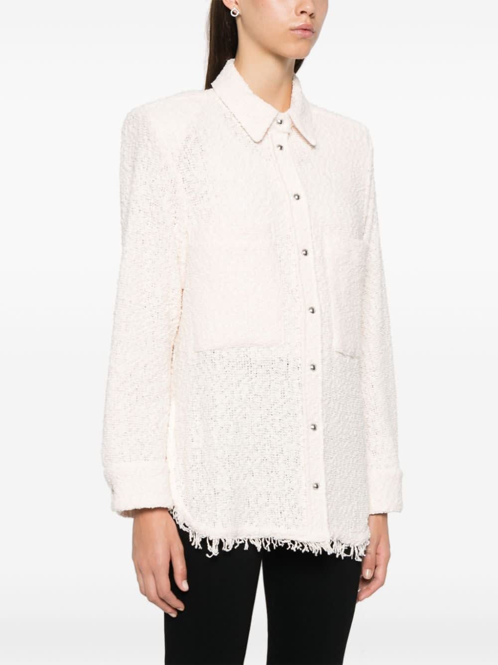 Iro Solaria Tweed Shirt In Brown