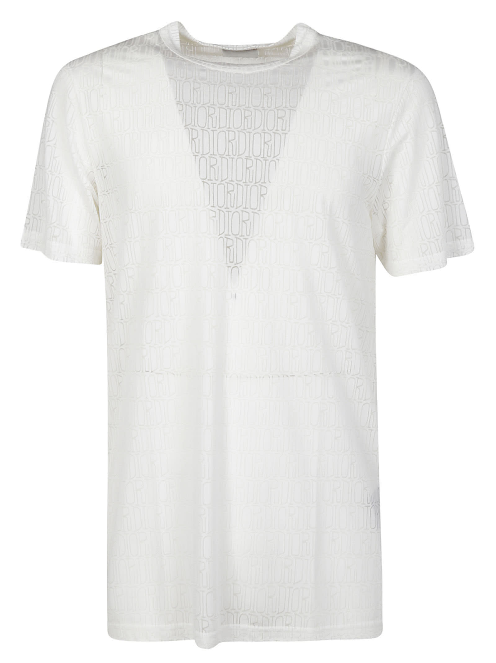 Dior Logo All-over T-shirt In White | ModeSens