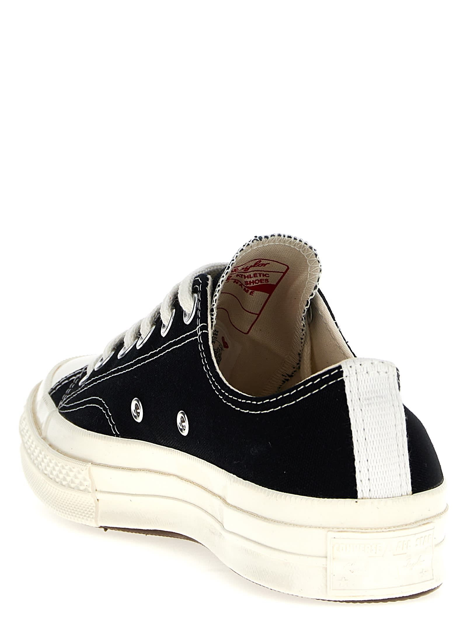 Comme Des Garçons Play Comme Des Garcons Play Black Canvas Comme Des Garã§ons X Converse Sneakers In Black