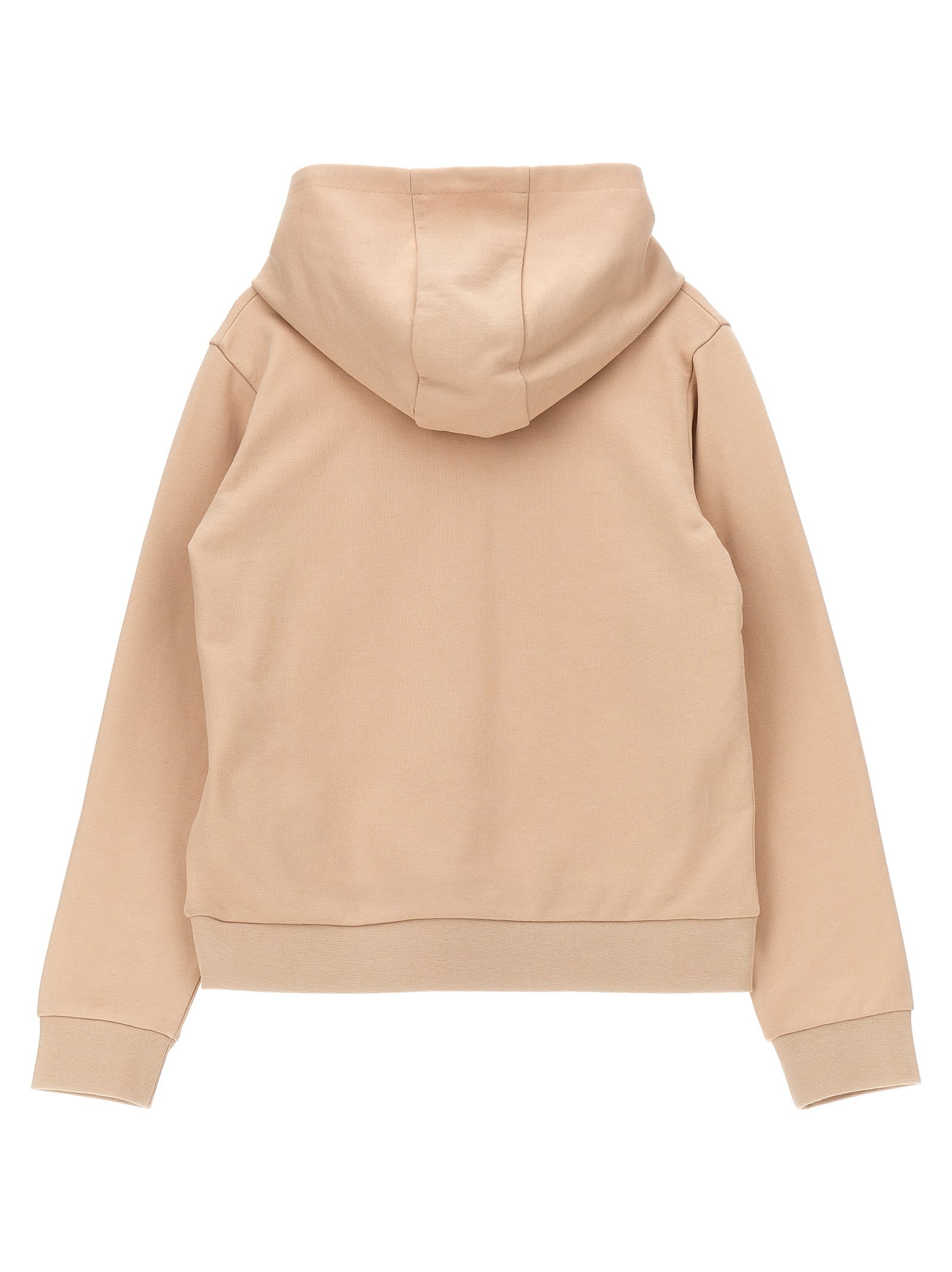 Moncler Embroidered Hoodie In Pink