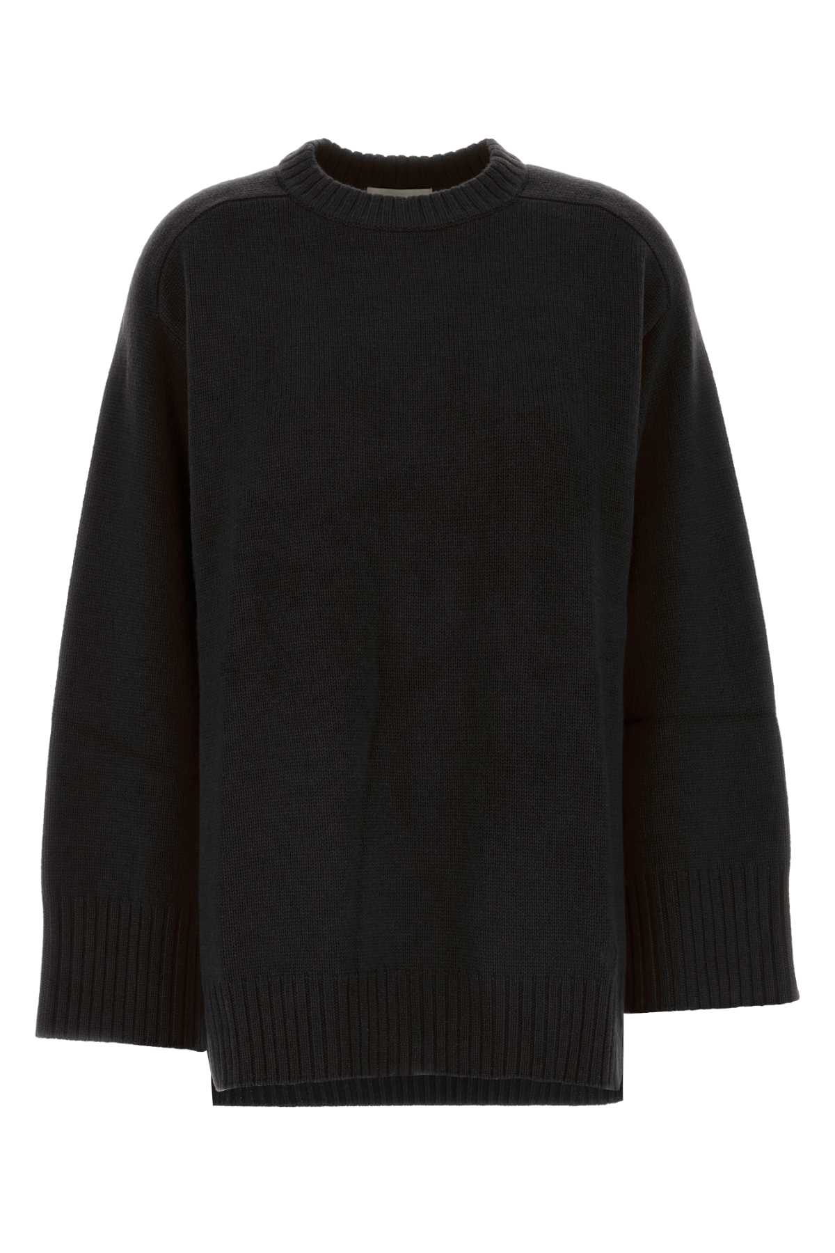 Loulou Studio Black Wool Blend Oversize Safi Sweater