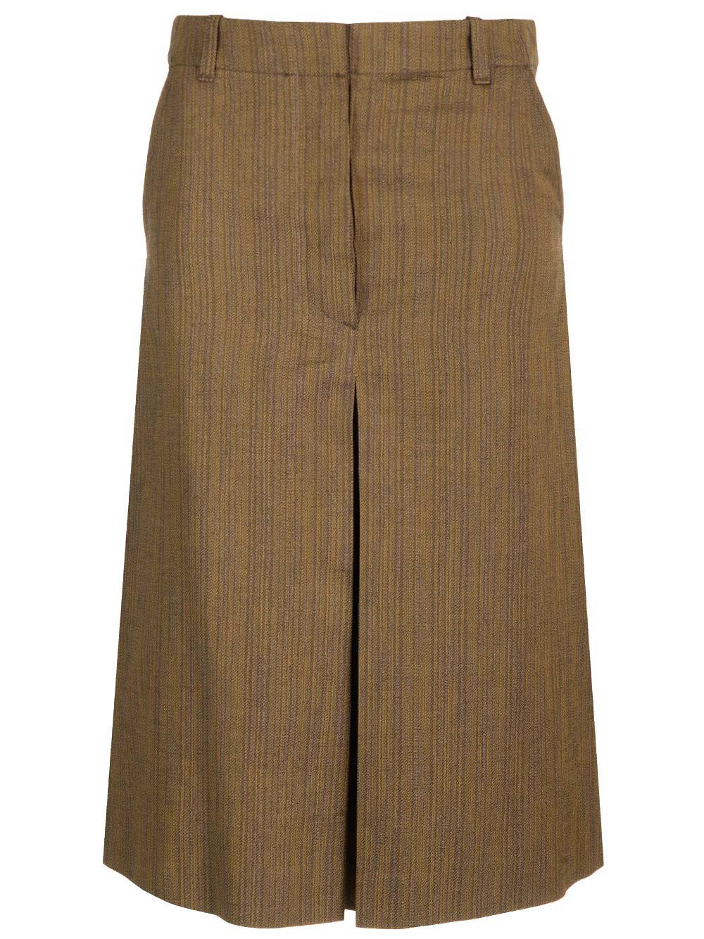 Shop Dries Van Noten Shantung Midi Skirt In Yellow