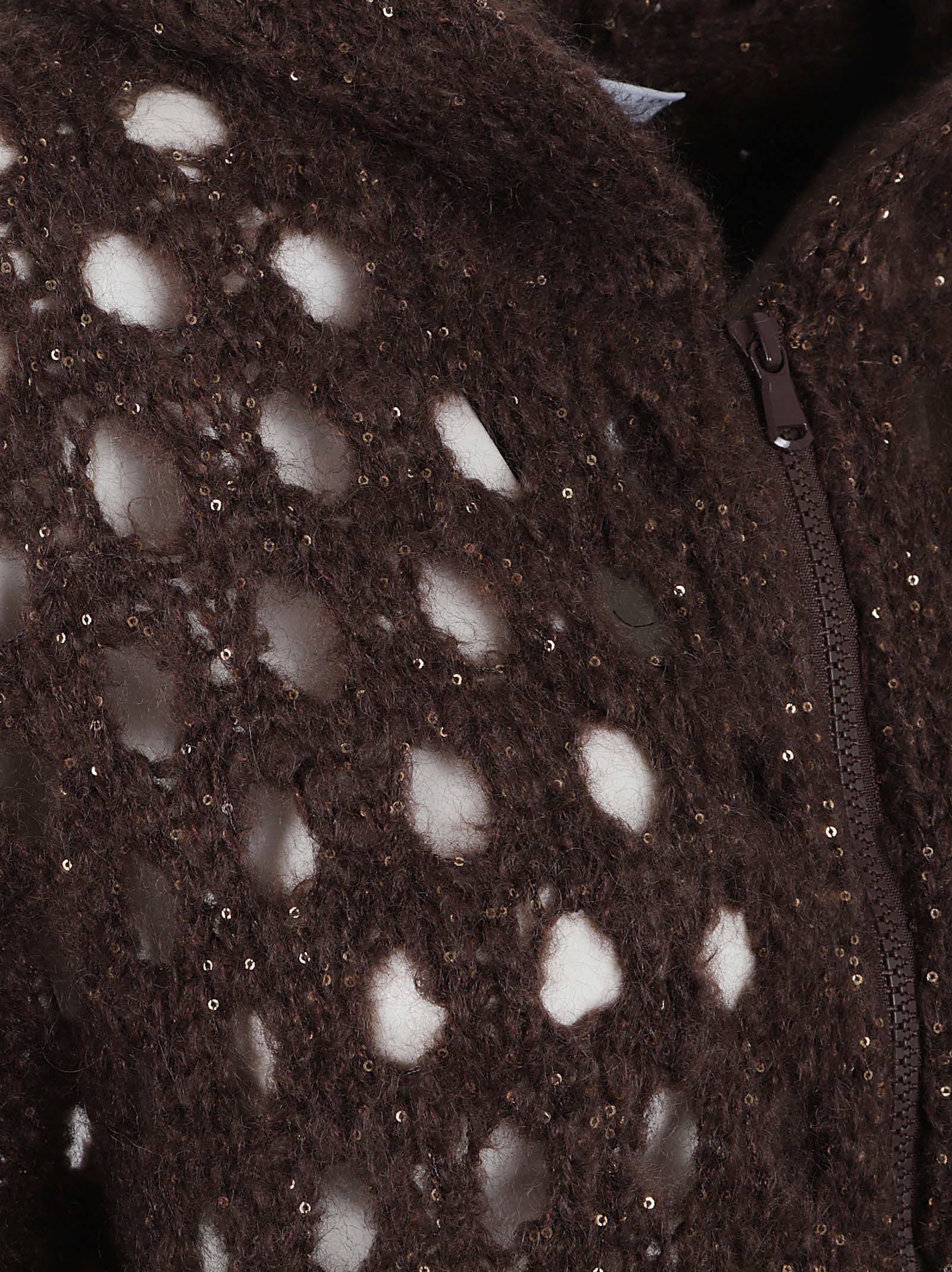 Brunello Cucinelli Zipper Sweater In Brown