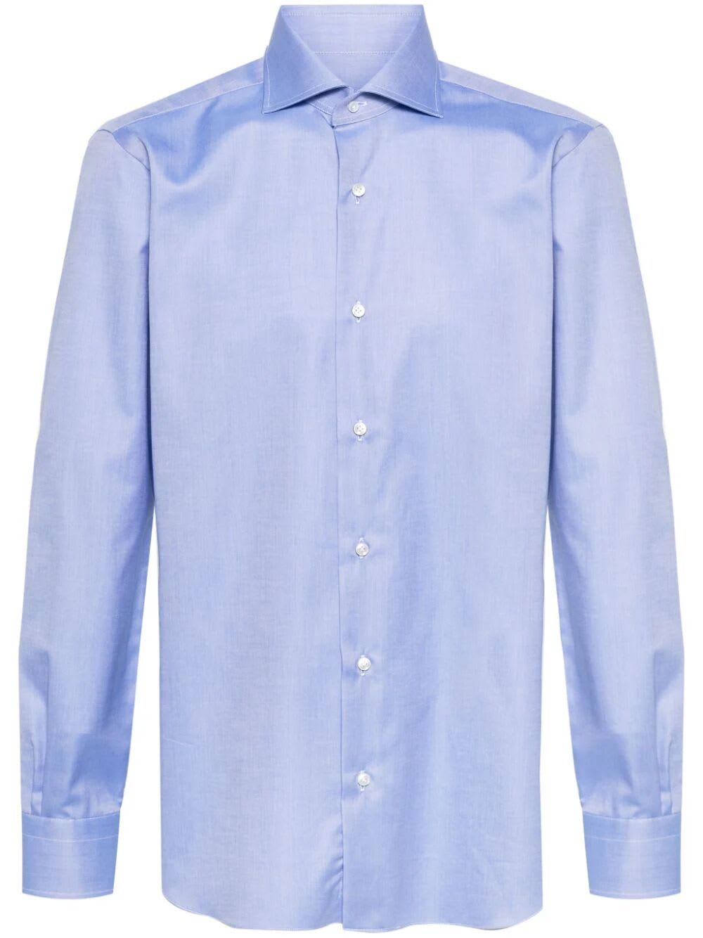 Shop Barba Napoli Neck Shirt In White Blue