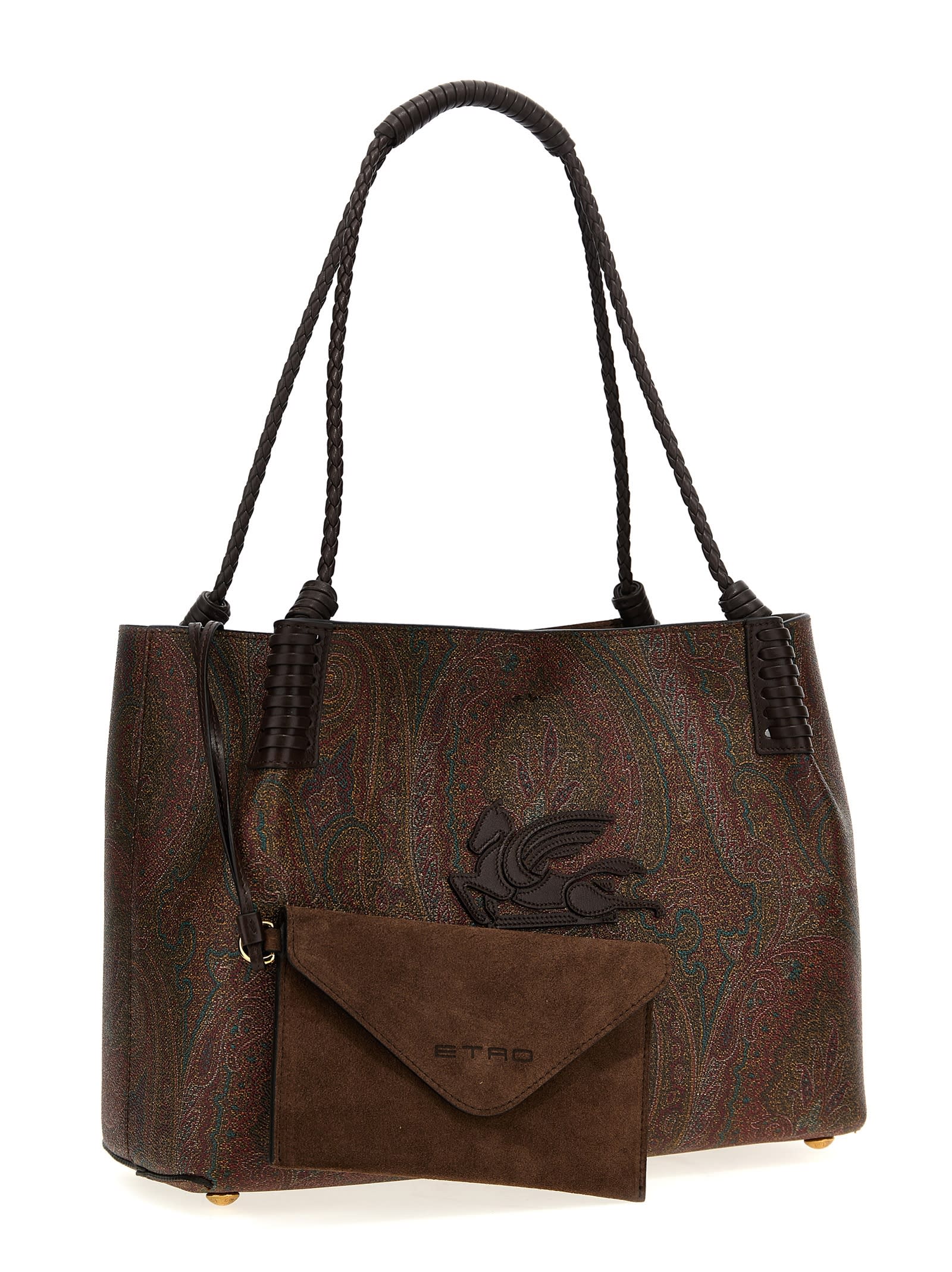 Shop Etro Libra S Shopping Bag In Brown