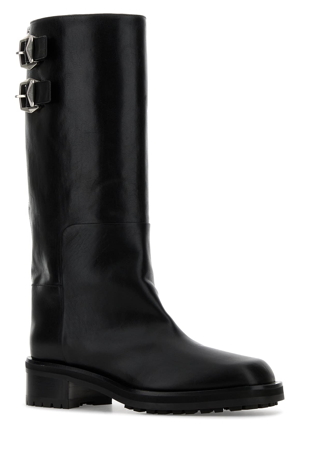 Jimmy Choo Brooklyn 50 Leather Knee-high Boots In Black