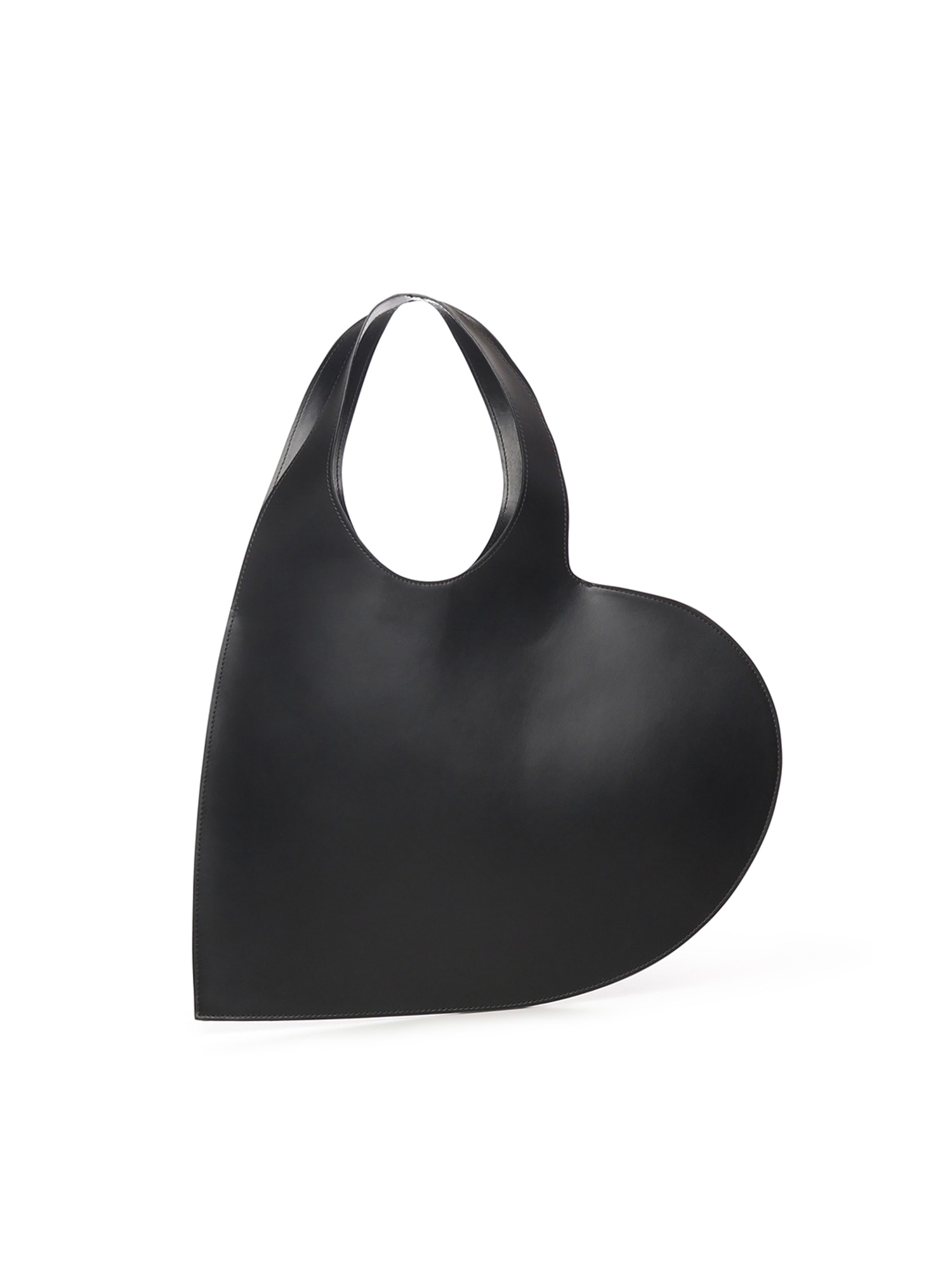 Coperni Heart-shaped Black Bag With Adjustable Shoulder Strap In Black