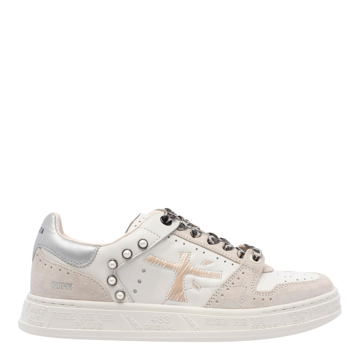 Shop Premiata Quinnd Sneakers In Beige