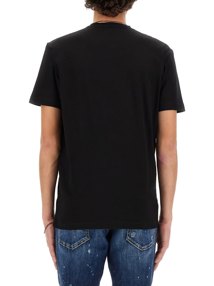 Shop Dsquared2 T-shirt Con Stampa Logo In Black