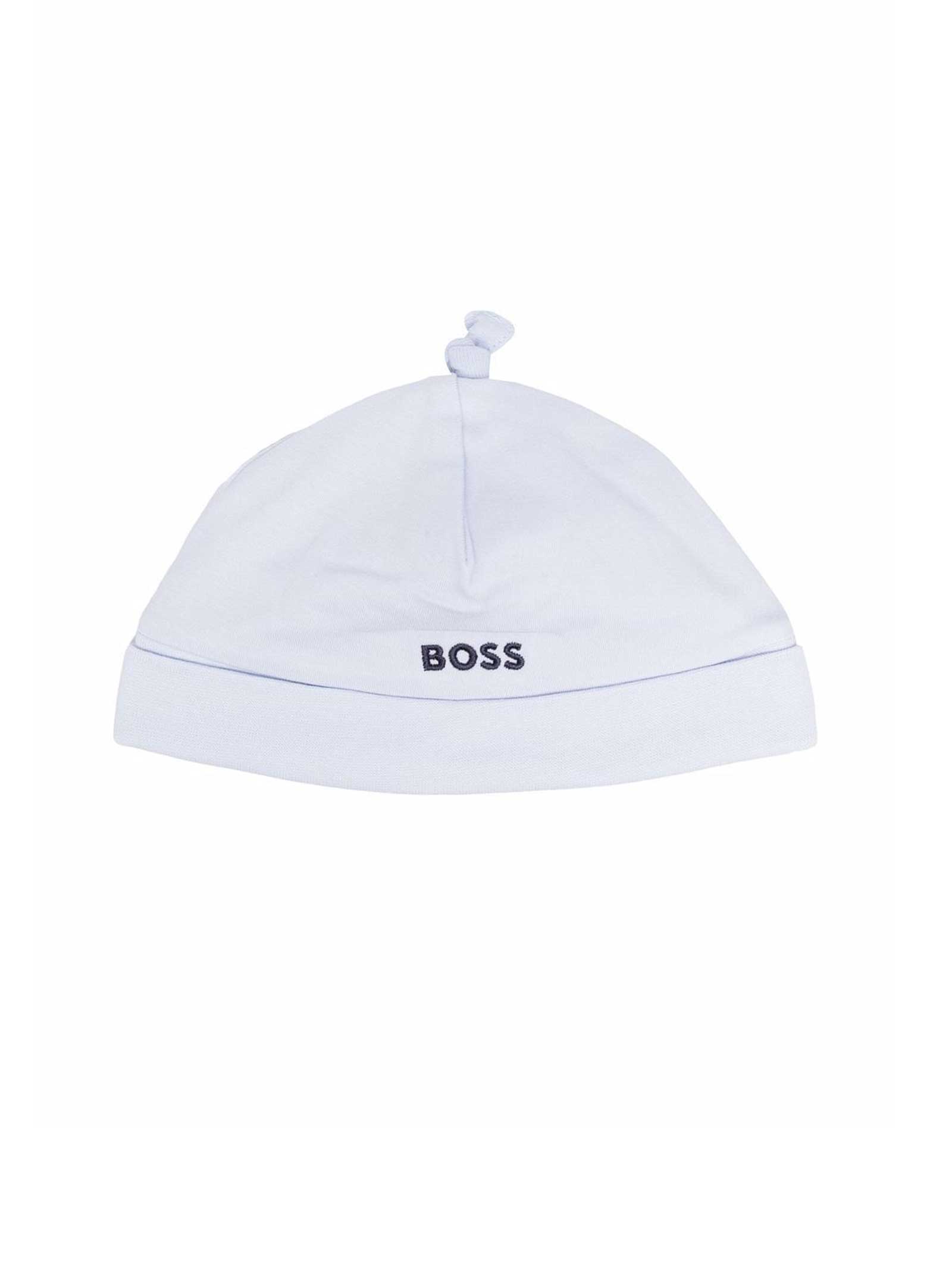 Hugo Boss White Hat With Black Logo
