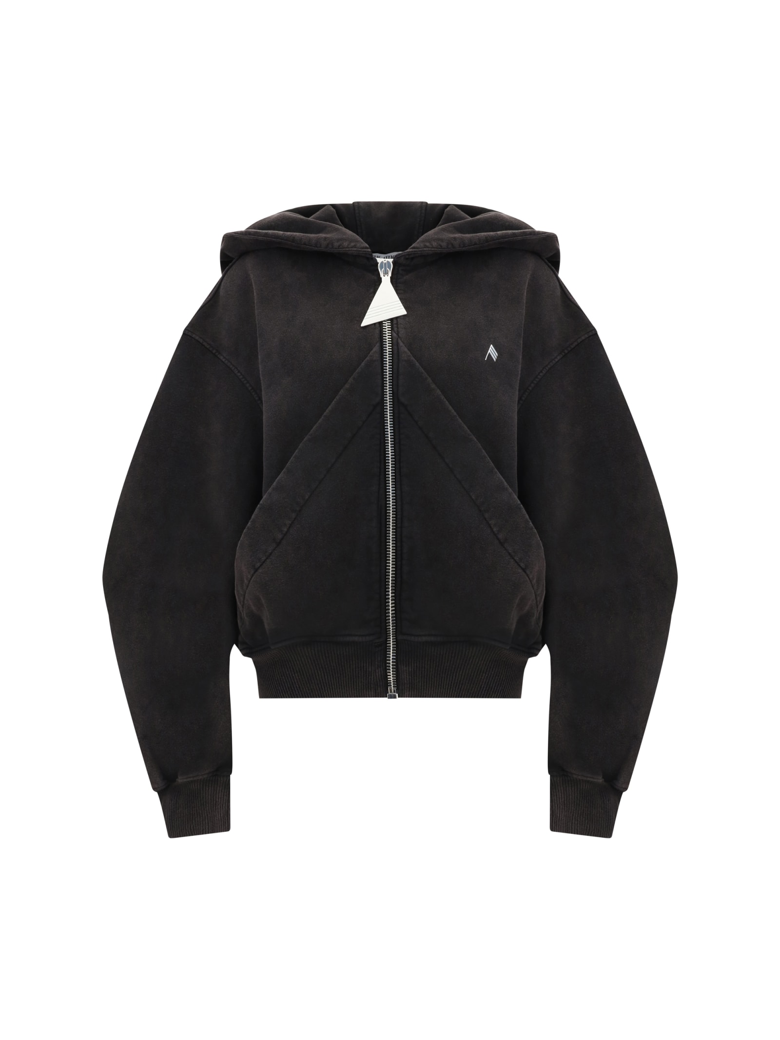 Shop Attico Hoodie In Faded Black