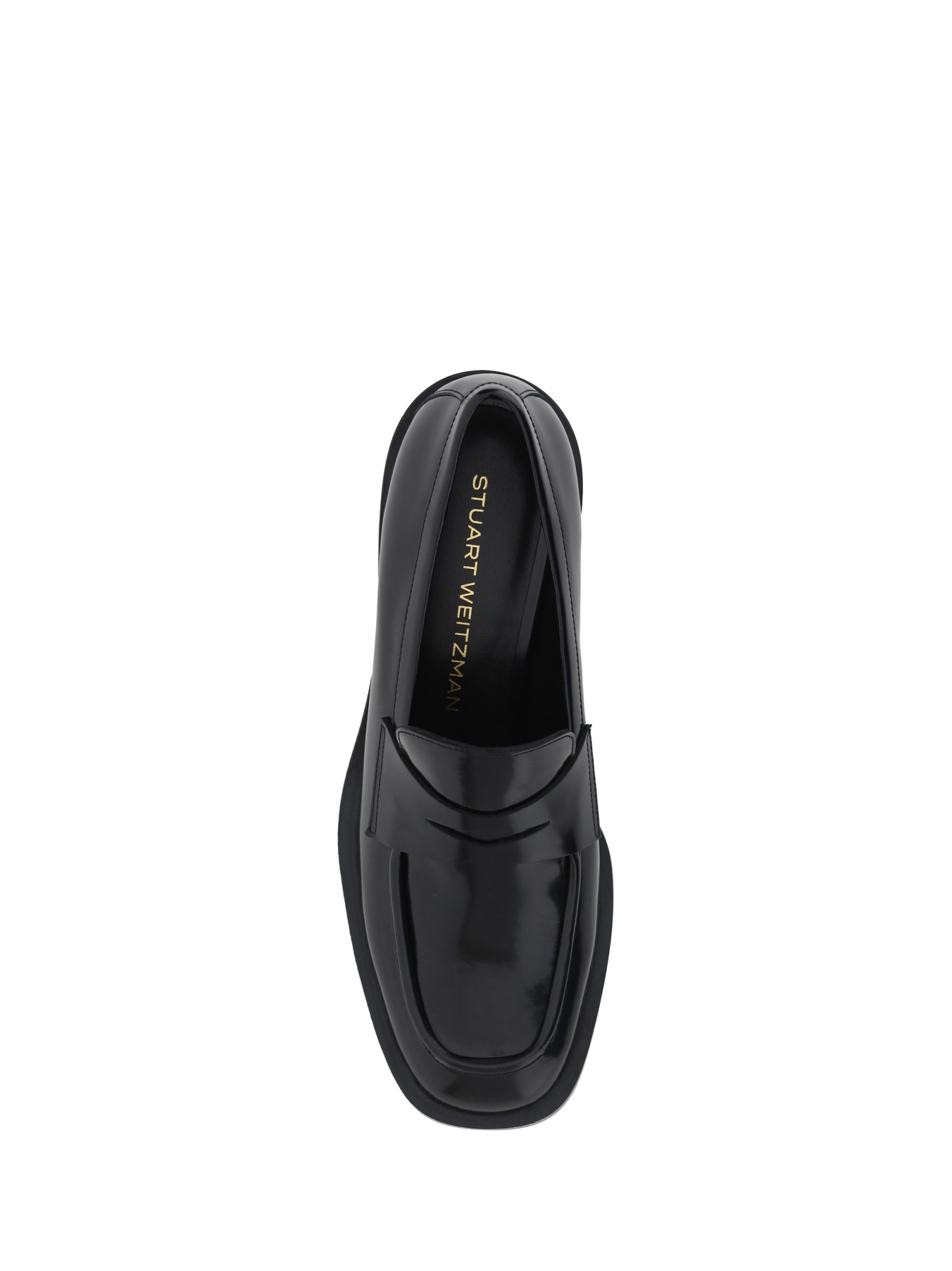 Shop Stuart Weitzman Kaia Loafers In Black