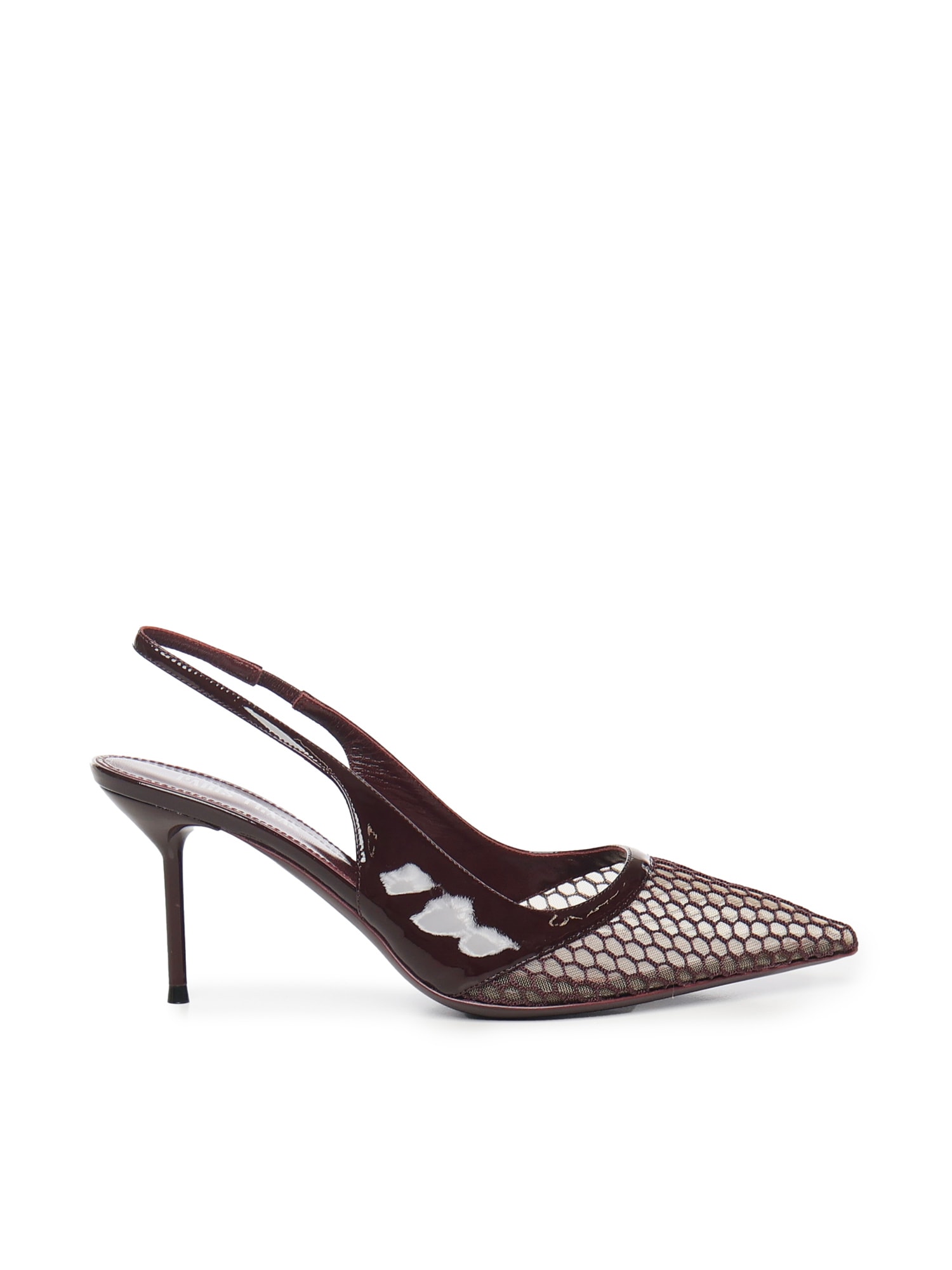Paris Texas Lidia Patent Leather Slingbacks In Burgundy