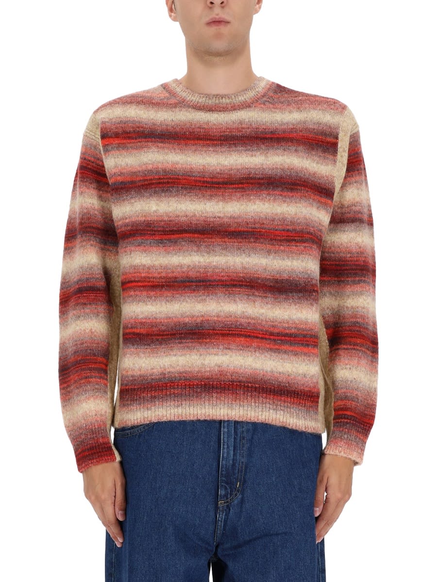 Paul Smith Striped Sweater In Red