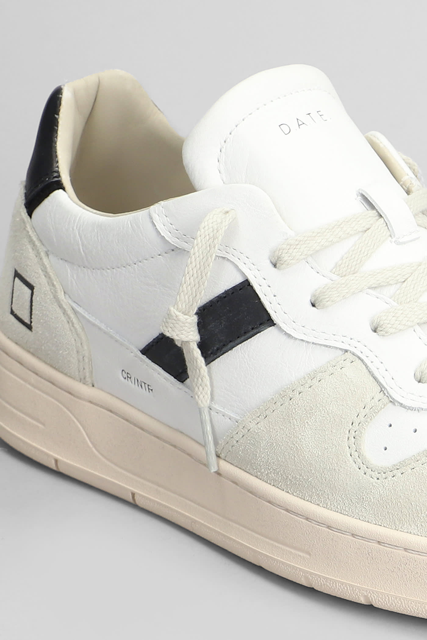 Shop Date Court 2.0 Sneakers In White Suede And Leather