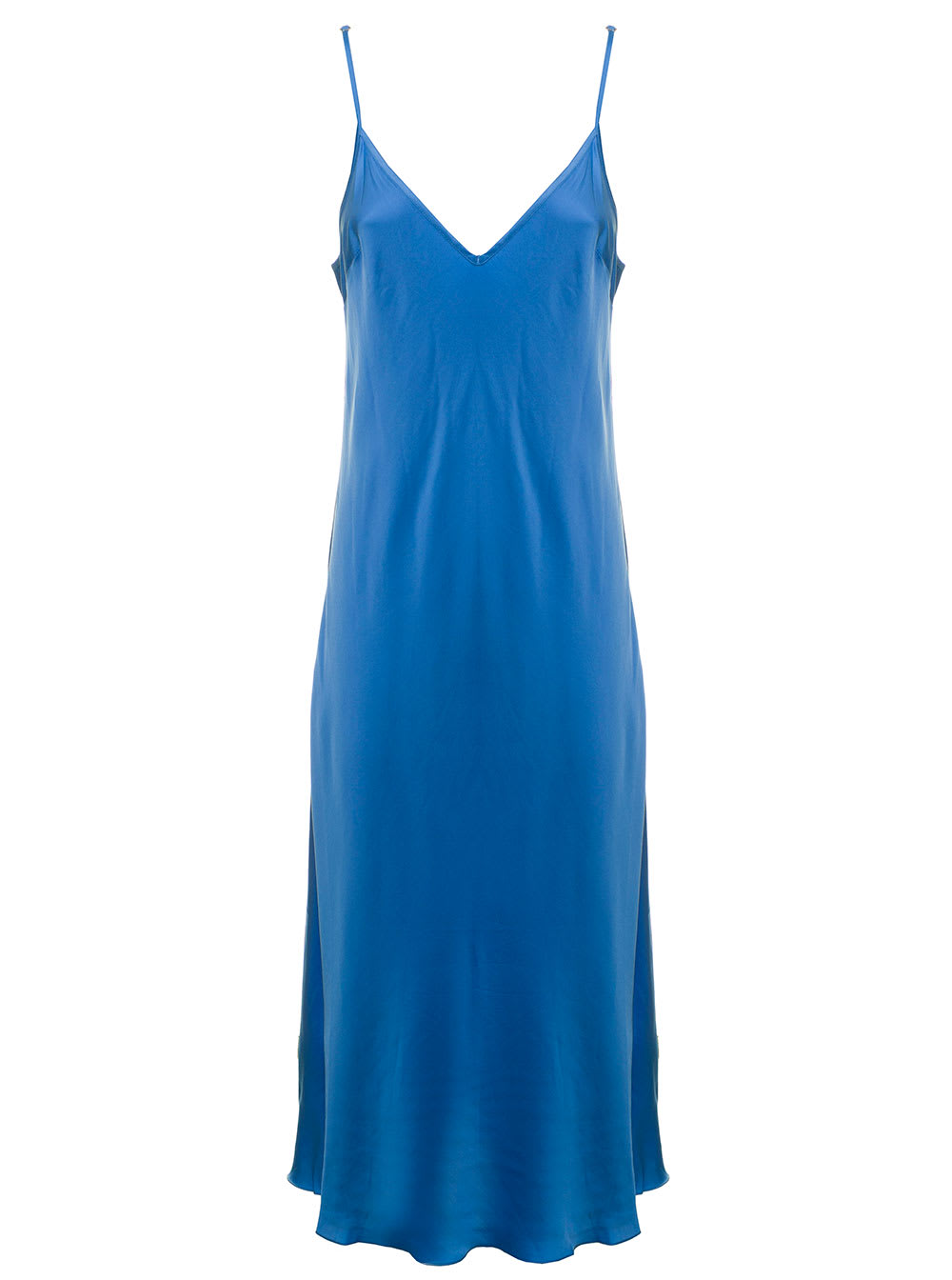 Rotate by Birger Christensen Rotate Womans Blue Satin Viscose Dress