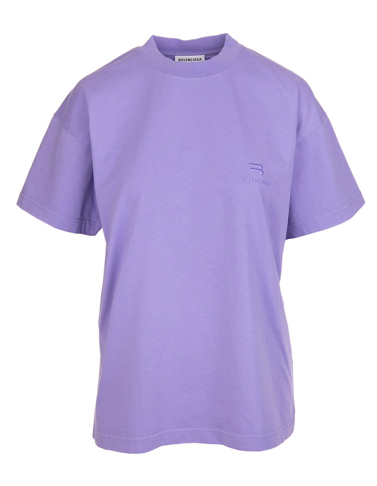 Balenciaga Woman Lilac Medium Fit Sporty B T-shirt