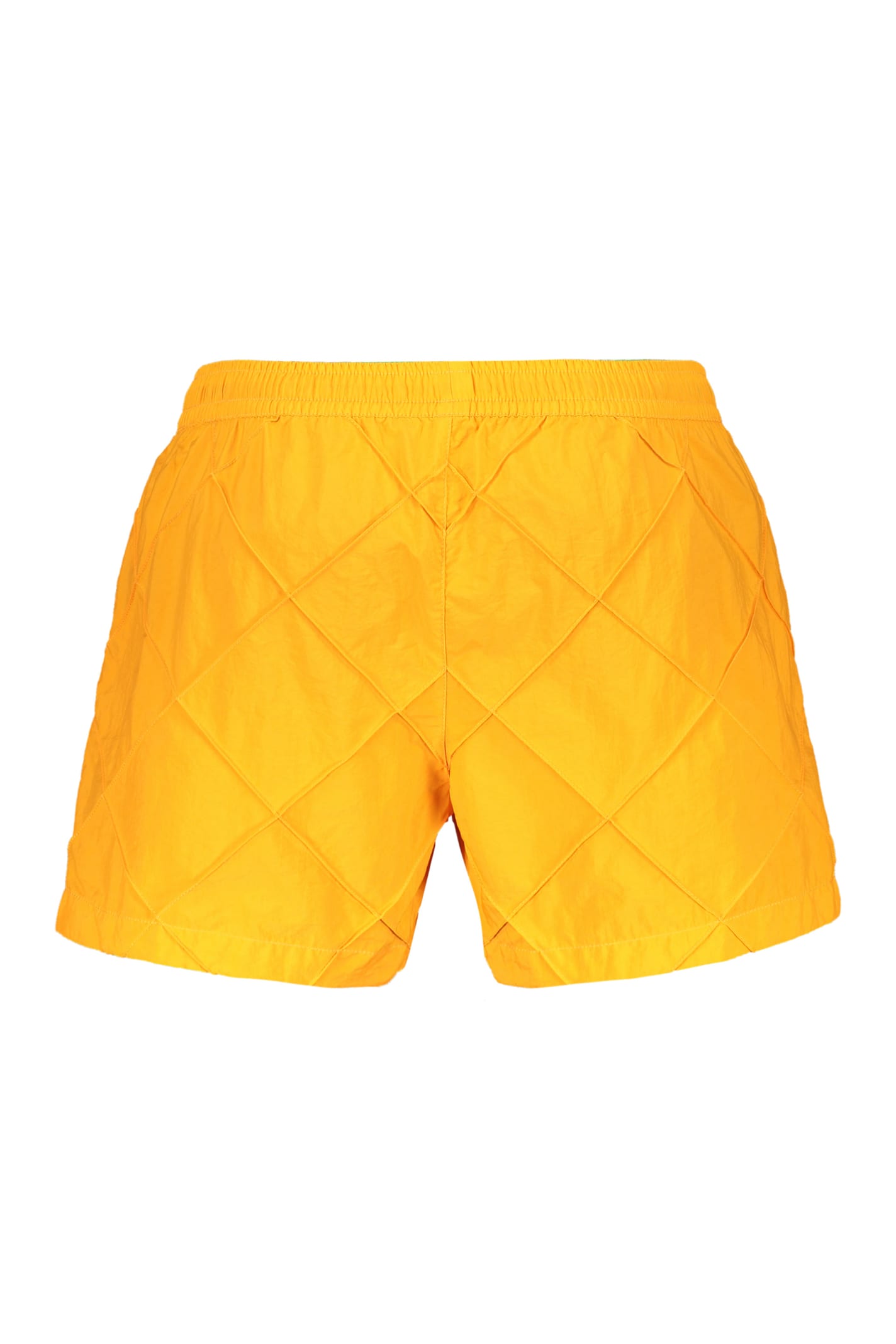 Shop Bottega Veneta Nylon Swim Shorts In Orange
