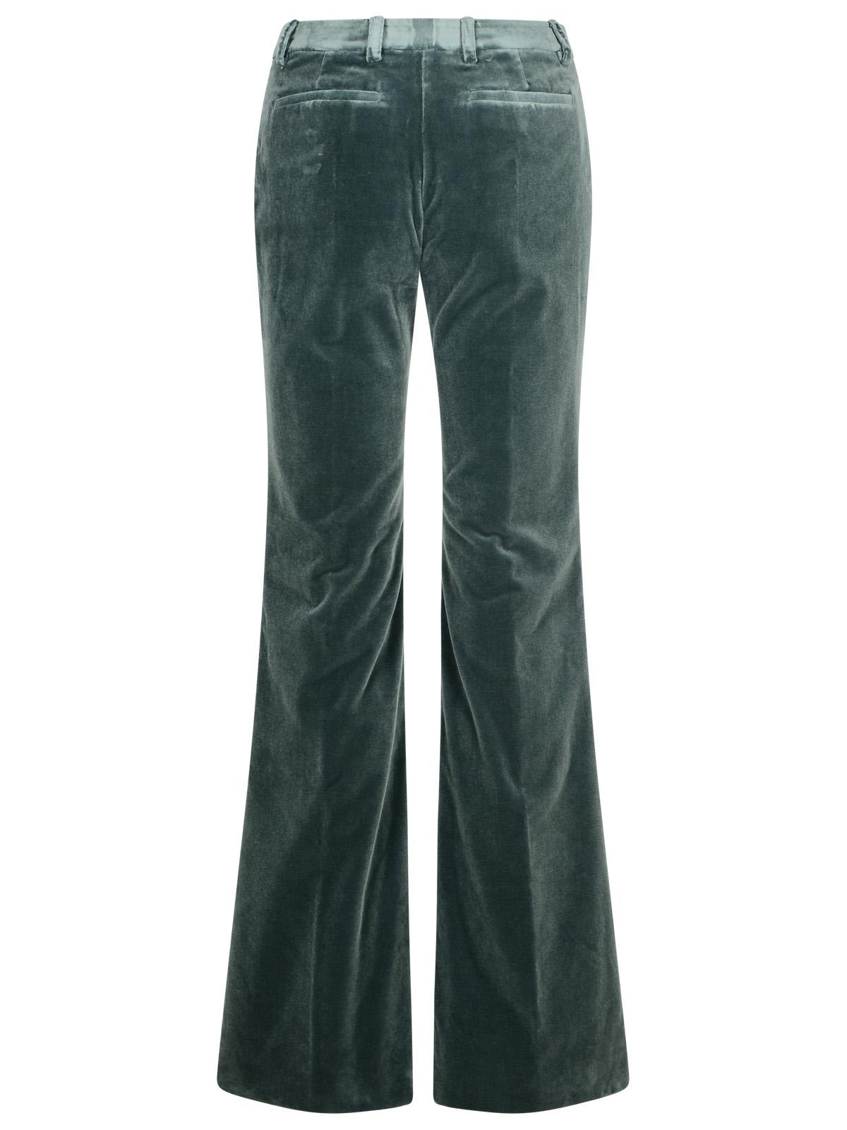 Shop Etro Green Cotton Pants In Blue