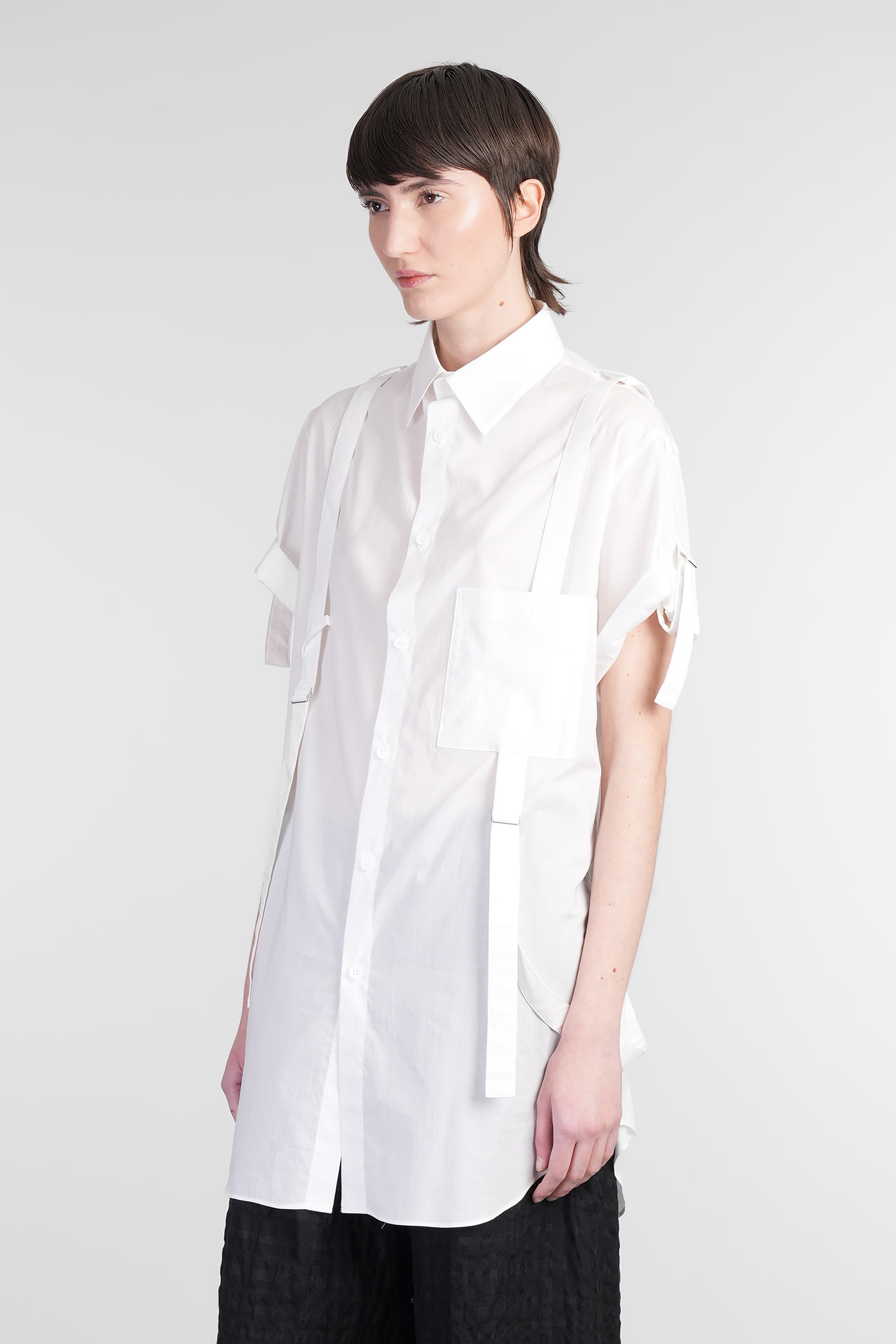 Yohji Yamamoto Shirt In White Cotton In White