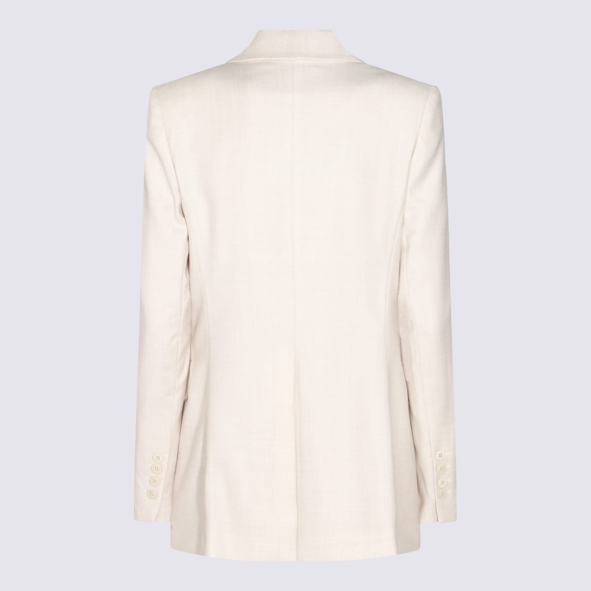 Shop Eleventy White Wool Blazer