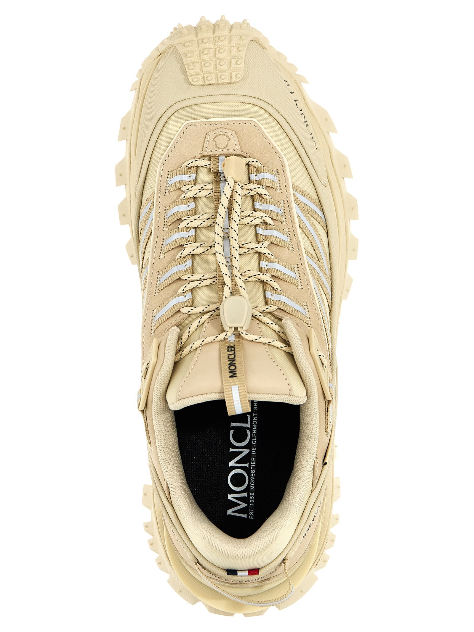 Shop Moncler Trailgrip Gtx Sneakers In Beige