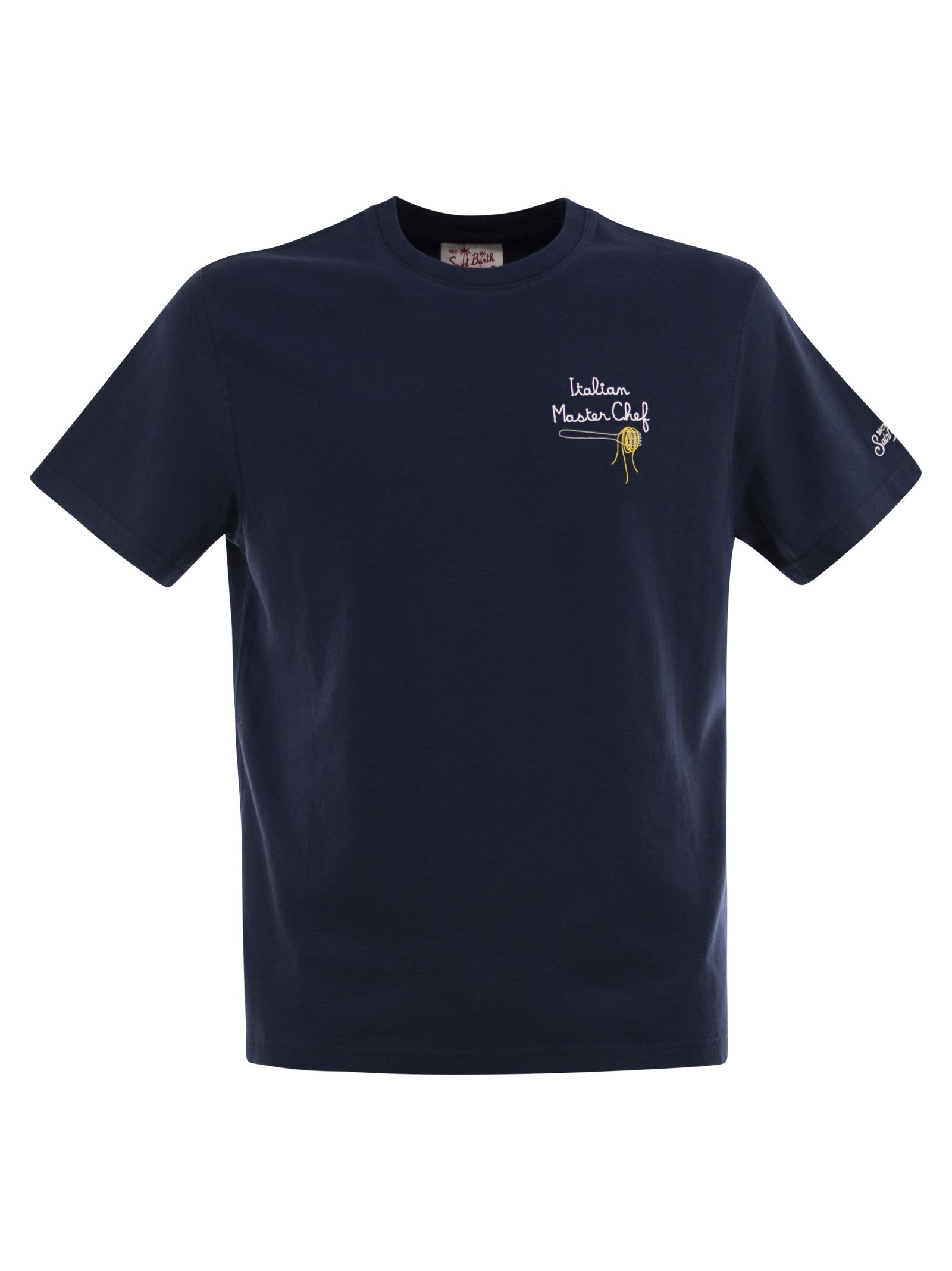 Mc2 Saint Barth Portofino Graphic T-shirt In Blue