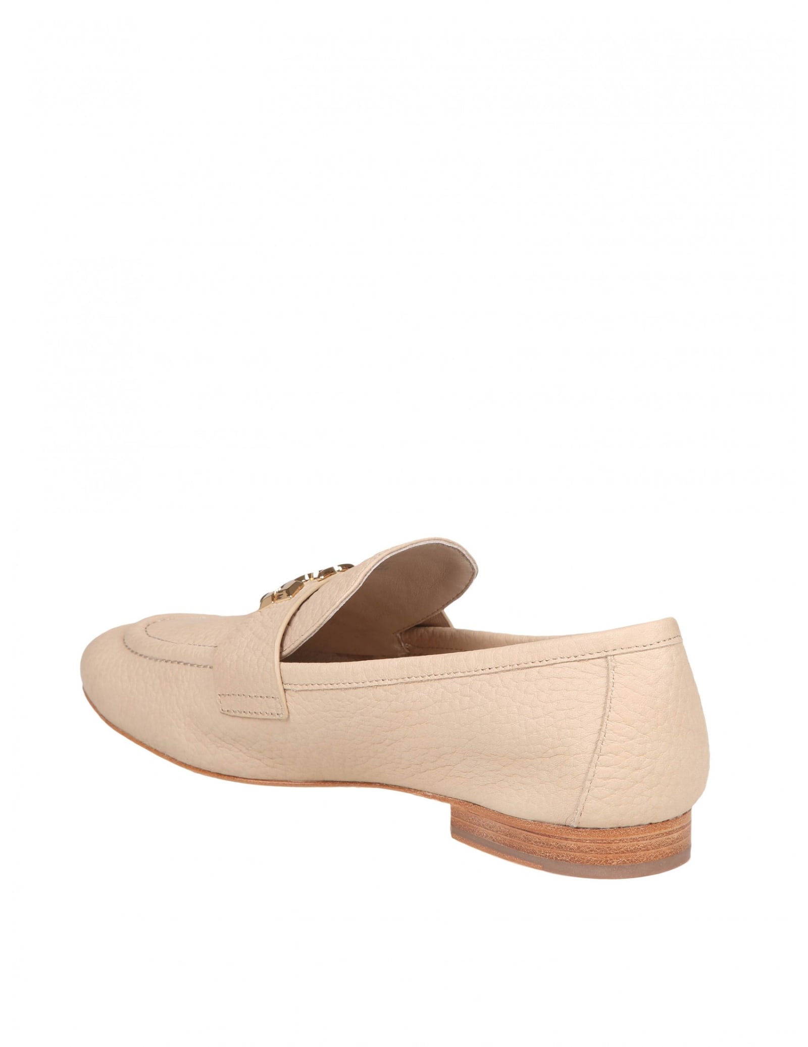 Shop Tory Burch Eleanor Loafers In Sand Color Leather