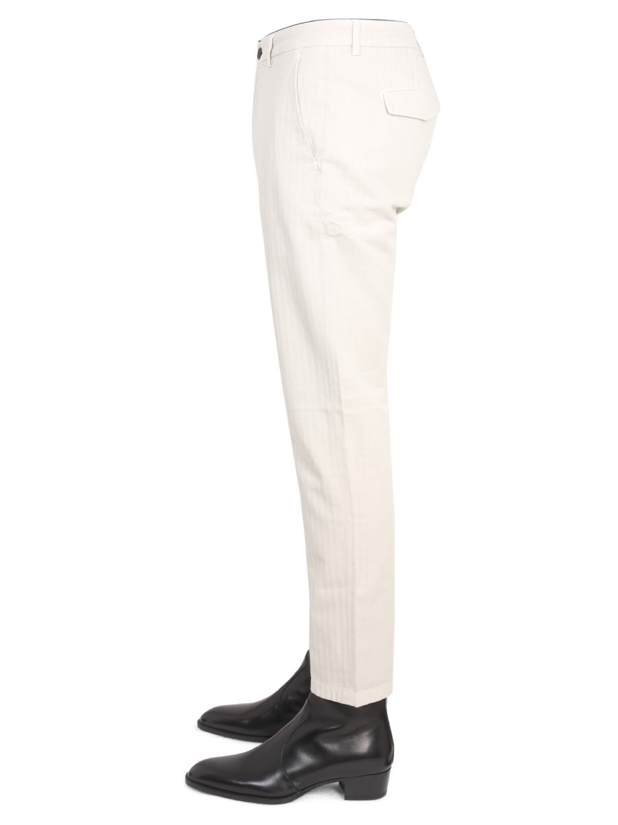 Shop Department Five Pants With Logo Patch In Beige