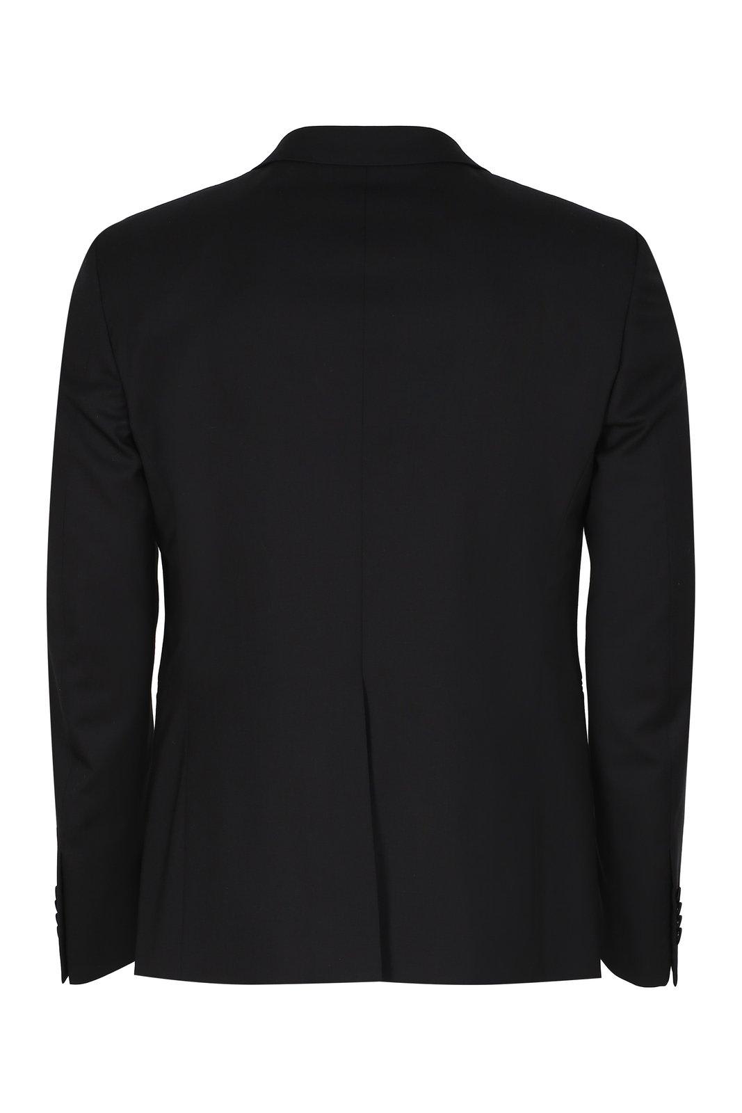 Shop Tagliatore Three-piece Tailored Suit In Black