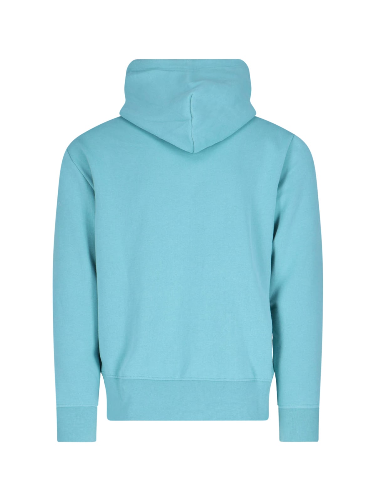 Polo Ralph Lauren Hooded Kangaroo Pocket Sweater In Light Blue
