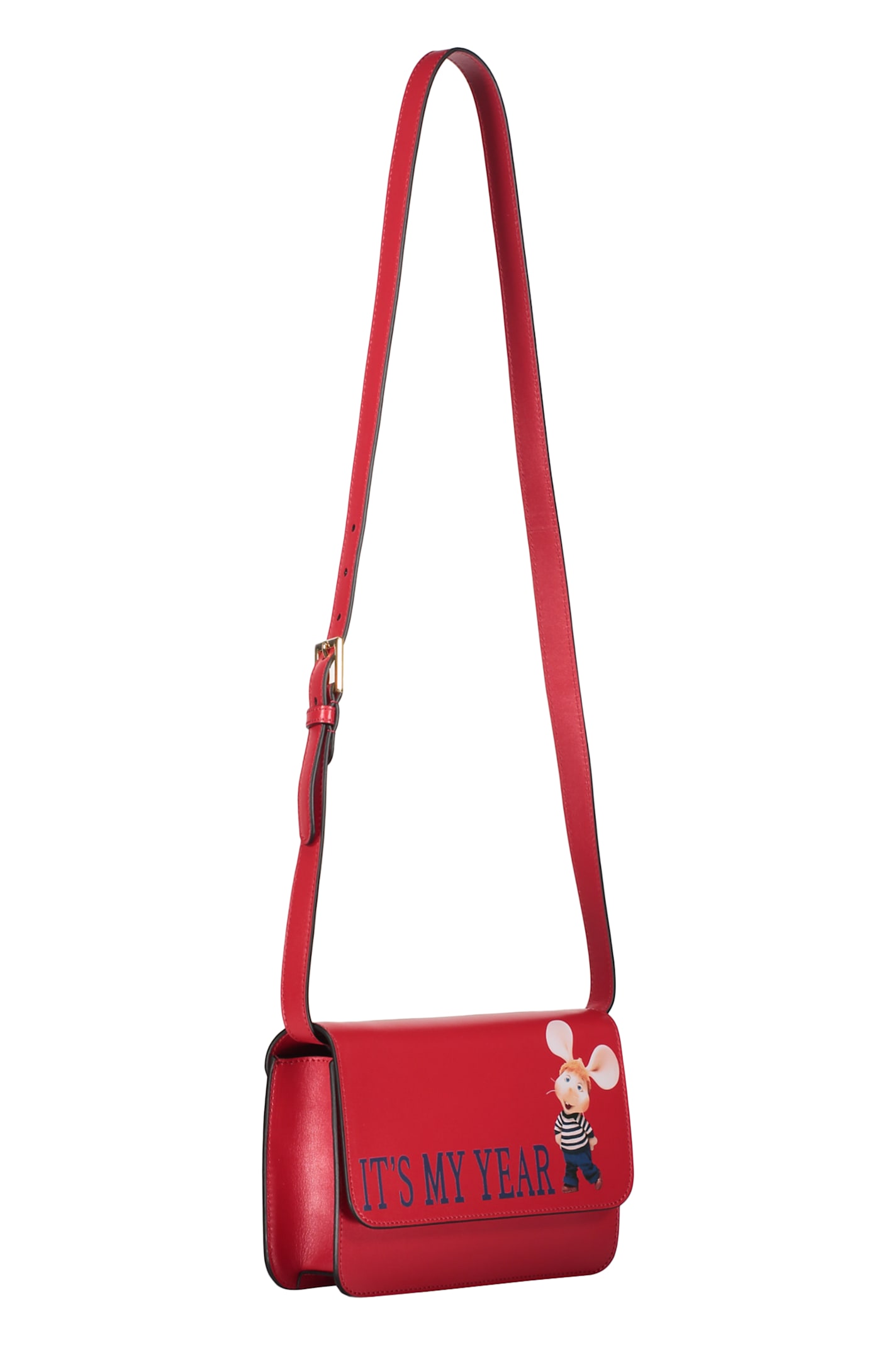 Alberta Ferretti Topo Gigio Shoulder Bag In Red
