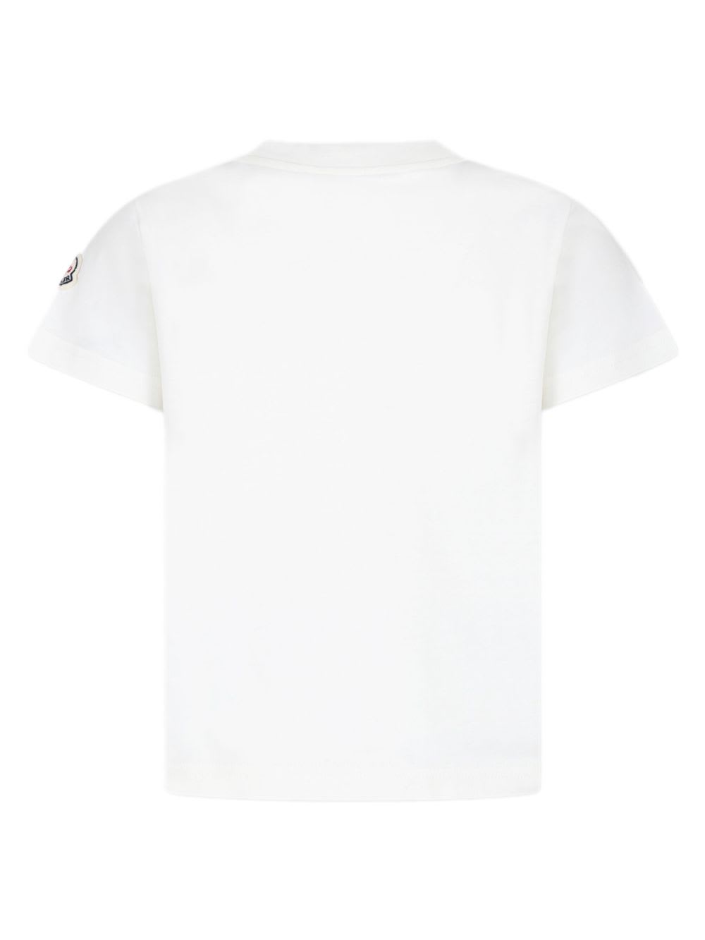 Moncler Enfant Printed T-shirt In White