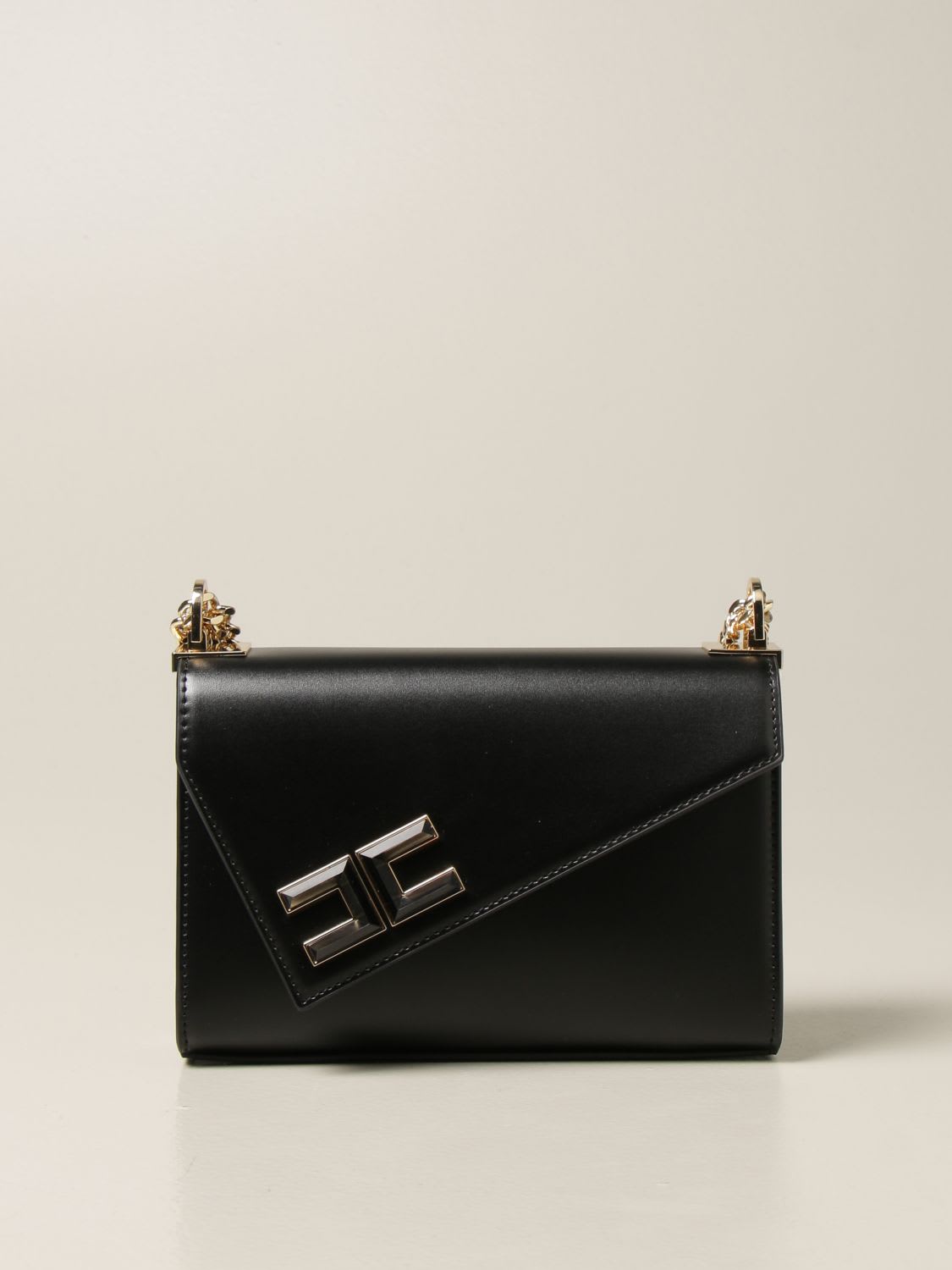 Elisabetta Franchi Mini Bag Elisabetta Franchi Bag In Synthetic Leather With Asymmetrical Flap