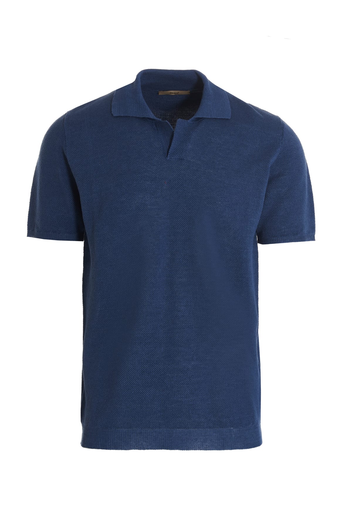 Nuur Moss Stitch Linen Polo Shirt