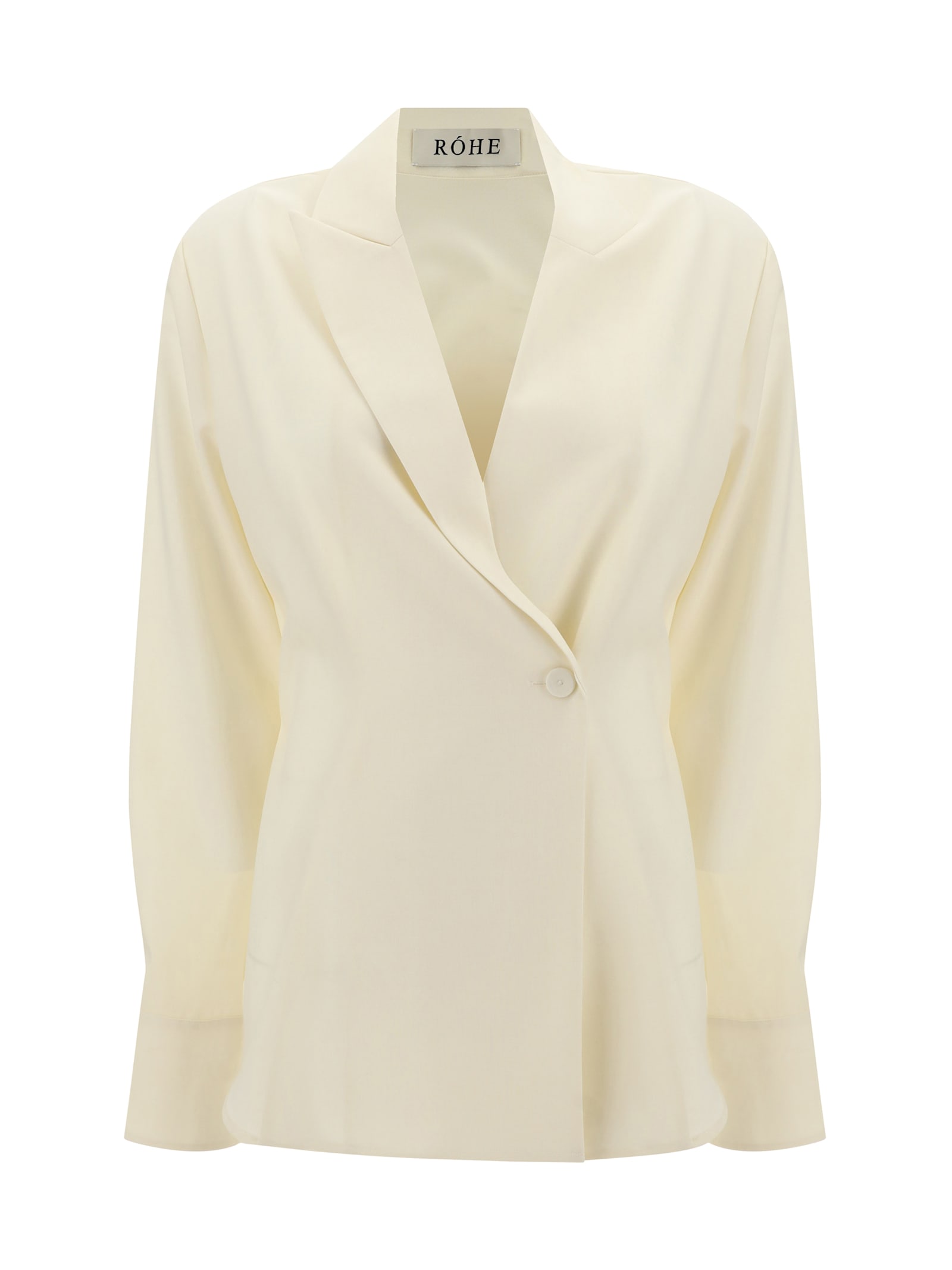 Shop Rohe Blazer Jacket In Off White