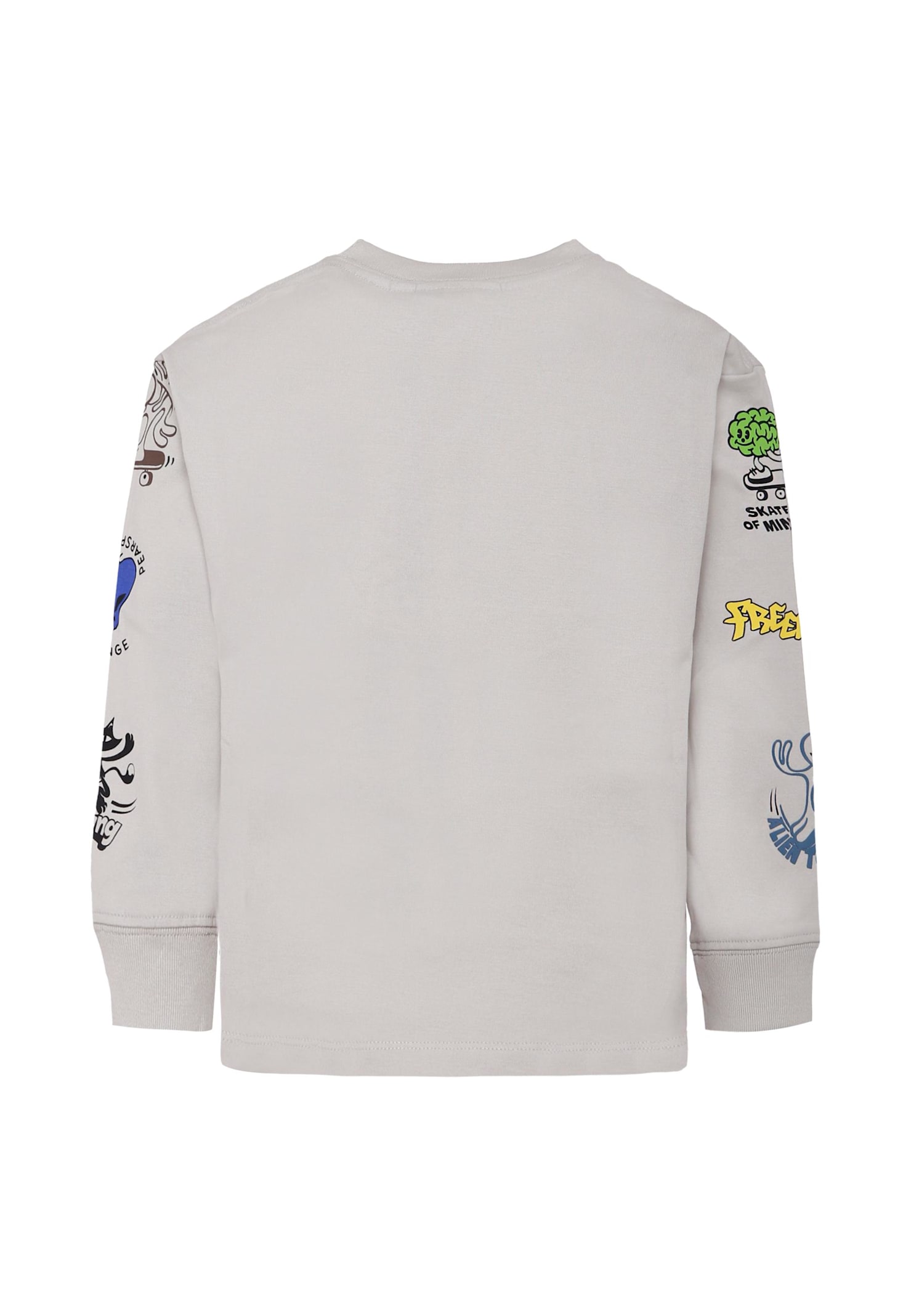 Molo Graphic-print Long-sleeve Sweatshirt In Gray