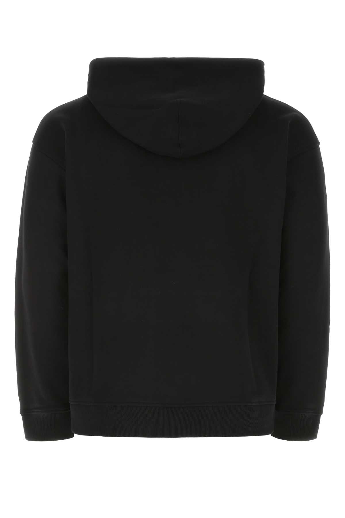 Shop Valentino Black Cotton Sweatshirt In Ttl
