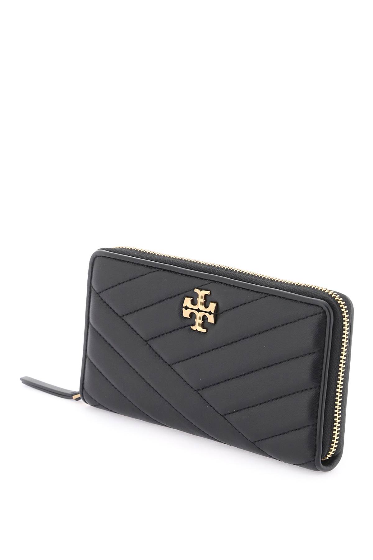 Shop Tory Burch Kira Zip-around Wallet In Black (black)