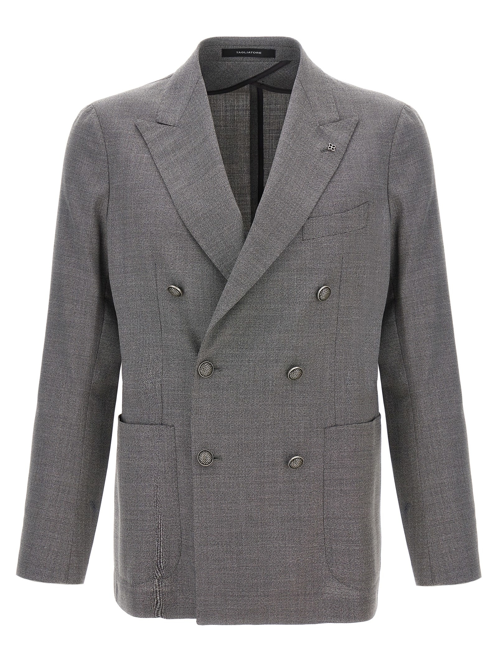 Shop Tagliatore Montecarlo Blazer In Gray