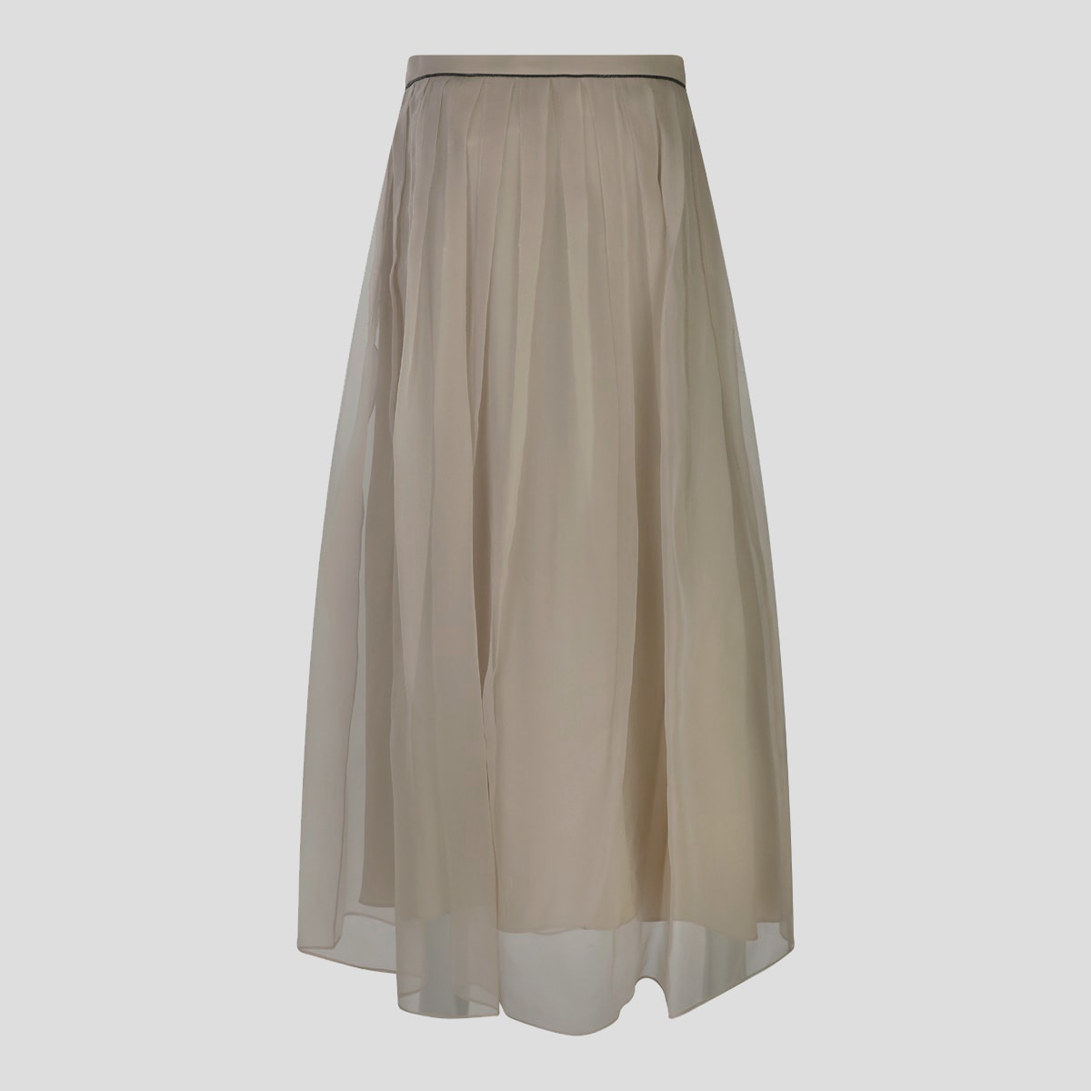 Brunello Cucinelli Monili-detail Skirt In Nutshell