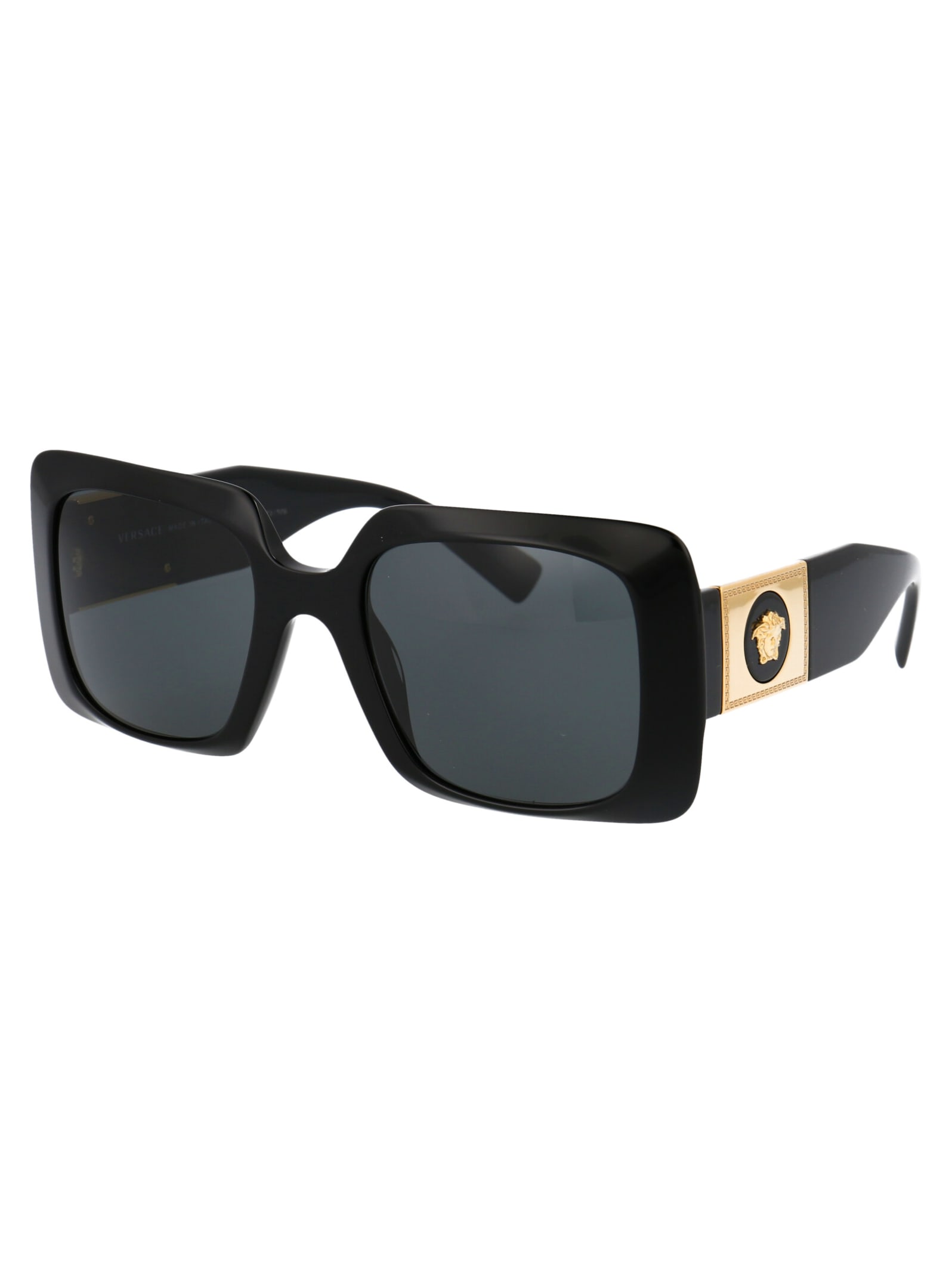 Versace 54mm Rectangle Sunglasses In Black