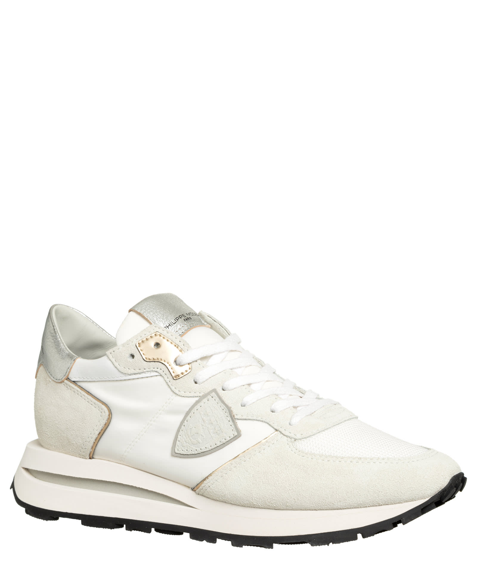Shop Philippe Model Tropez Leather Sneakers In White